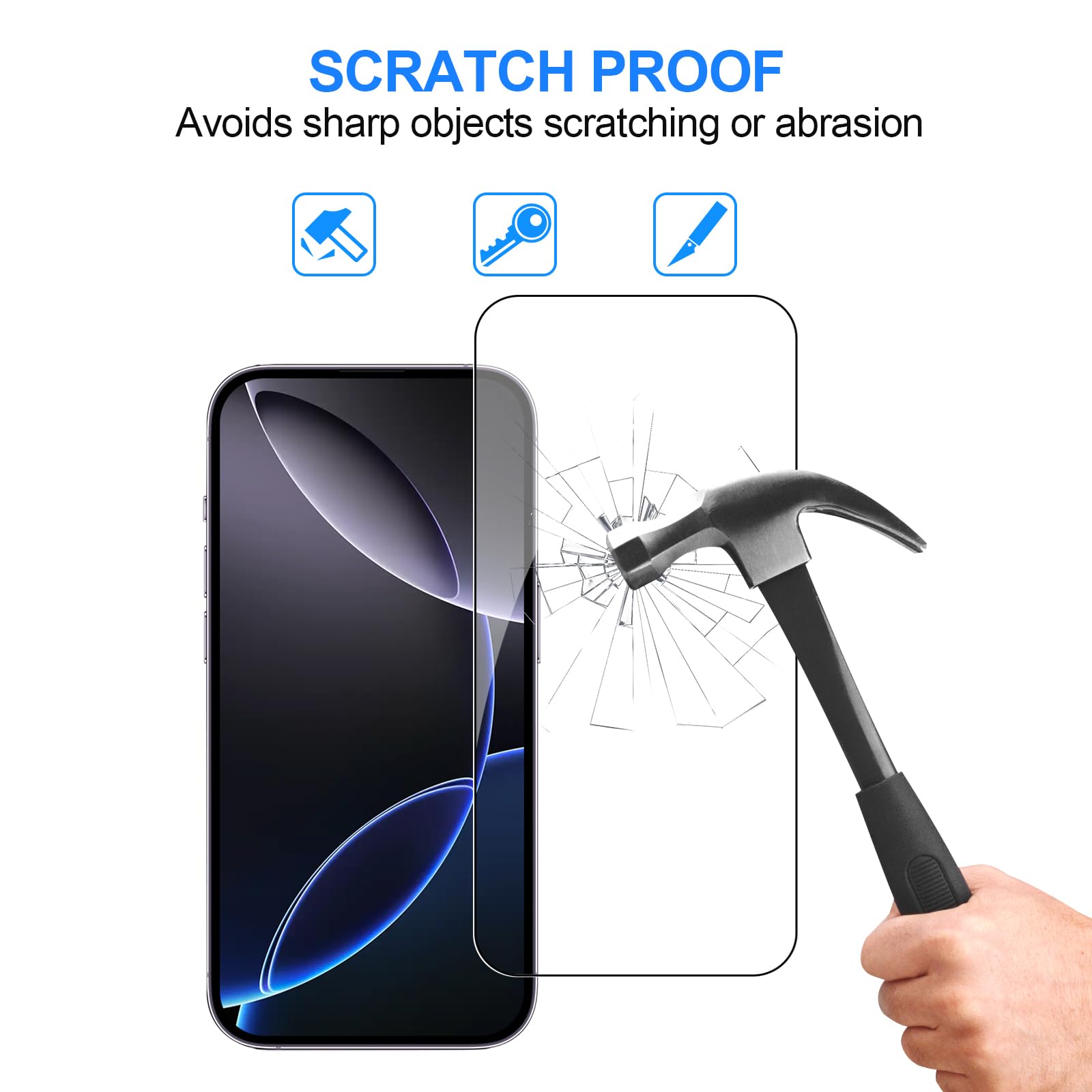 Avoar [3+3 Pack Glass Screen Protector For Iphone 16 Pro Max With Camera Lens Protector, 6.9 Inch Hd Clear Tempered Glass Film F