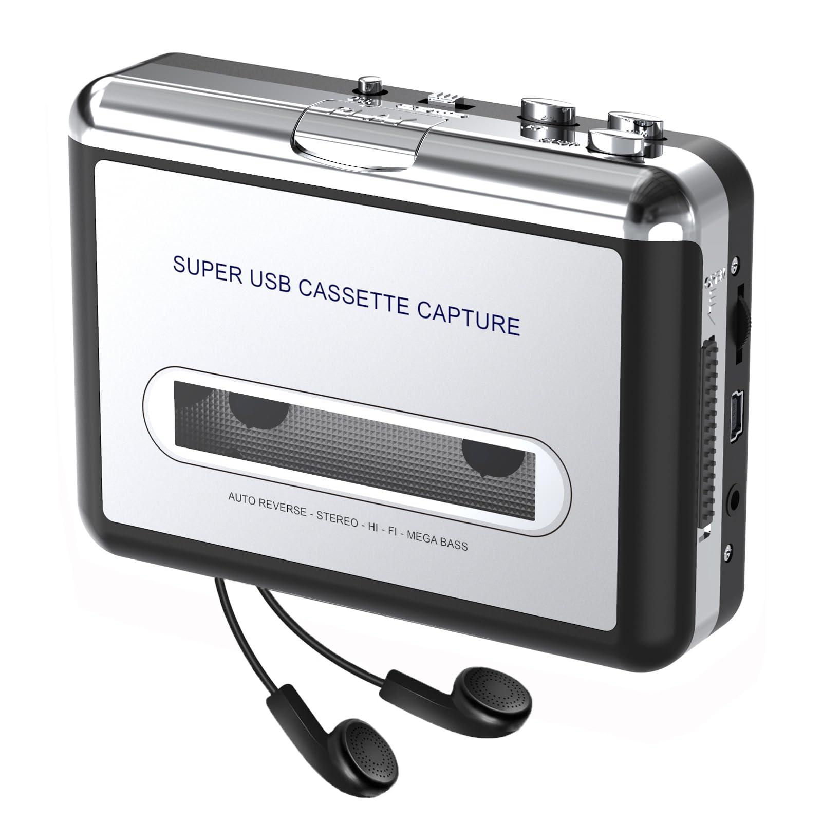 Cassette Player   Compact Tape Player Portable Recorder With Earphone Convert Audio Music Cassette To Mp3 Digital, Compatible Wi
