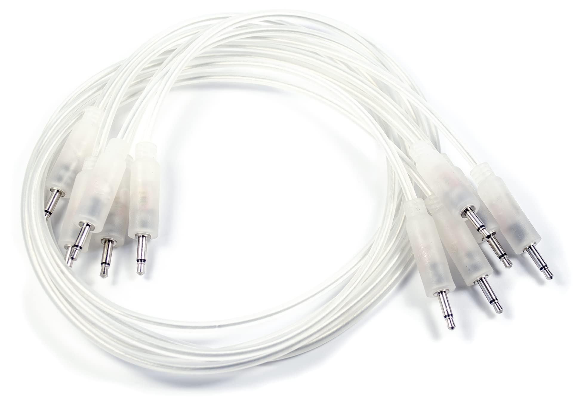 Heinakroon Led Cv Patch Cables Eurorack Modular Test Leads, 5 Pack (23.6), Transparent
