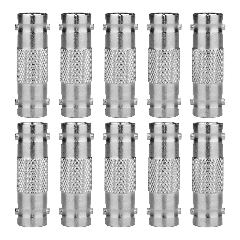 Anlink 10 Pack Bnc Female To Female Connector, 10 Pcs Bnc Barrel Coupler Connector Adapter For Cctv Camera Survelliance System