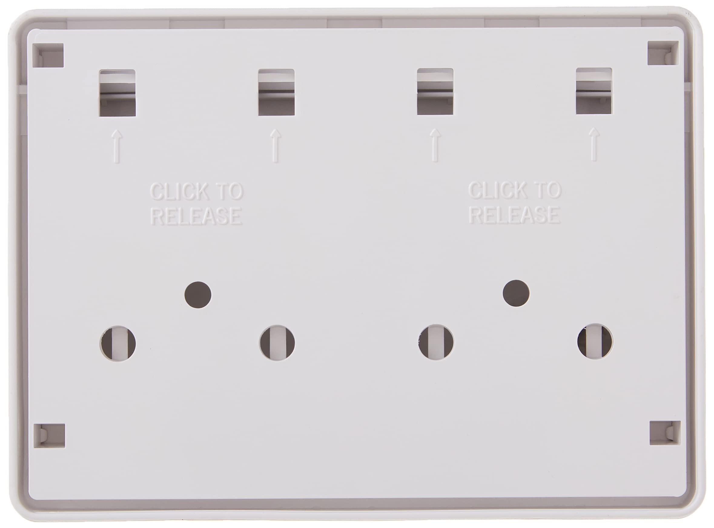 4 Port Keystone Jack Surface Mount Box, White, Surface Mount Box For Networking, Home Theatre, Security/Surveillance, Cablewhole