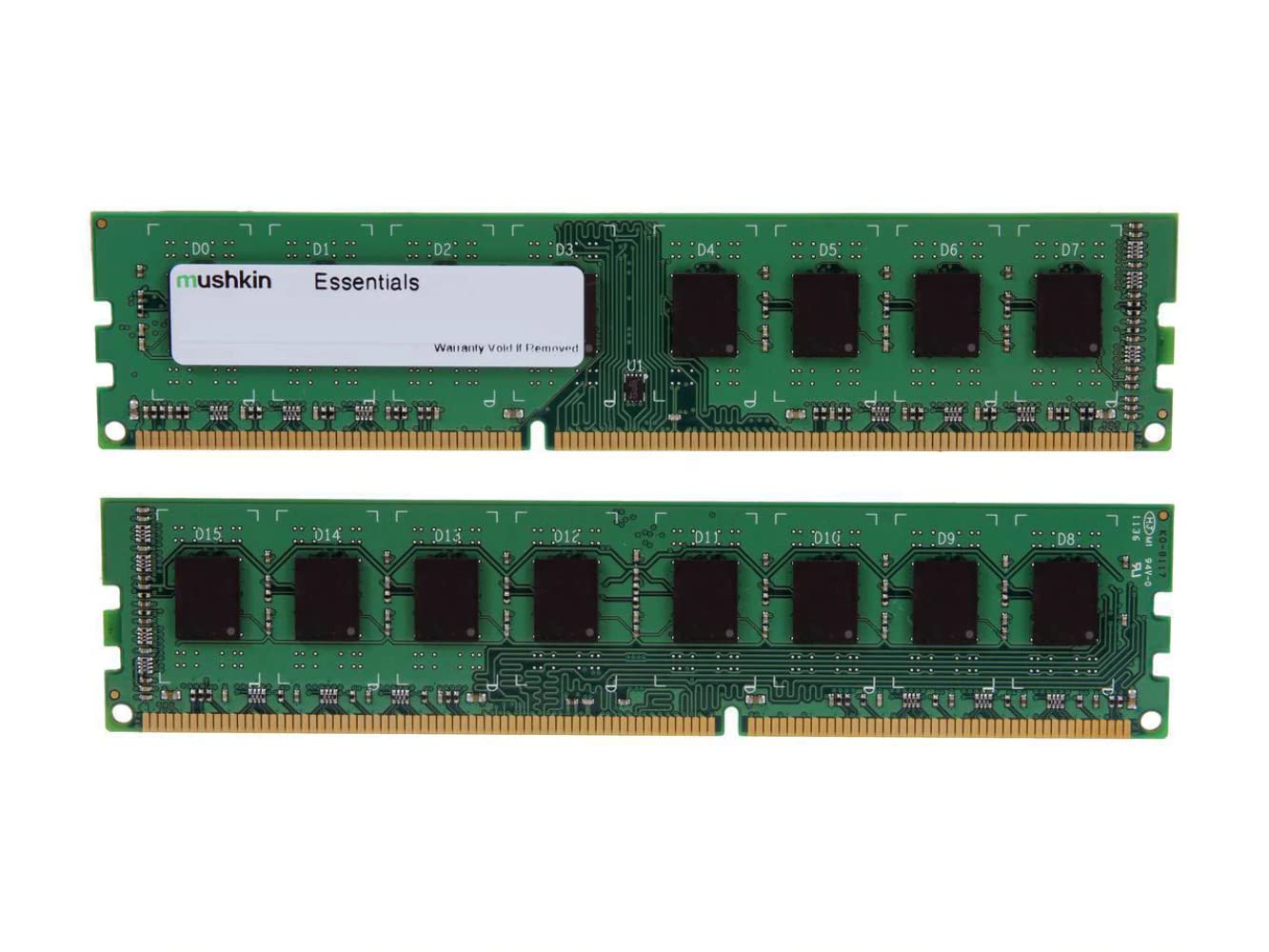 Mushkin Essentials Pc3 12800 Memory Module 8 Gb / 1600 Mhz / 240 Pin / 2X 4 Gb / Ddr3 Ram Kit