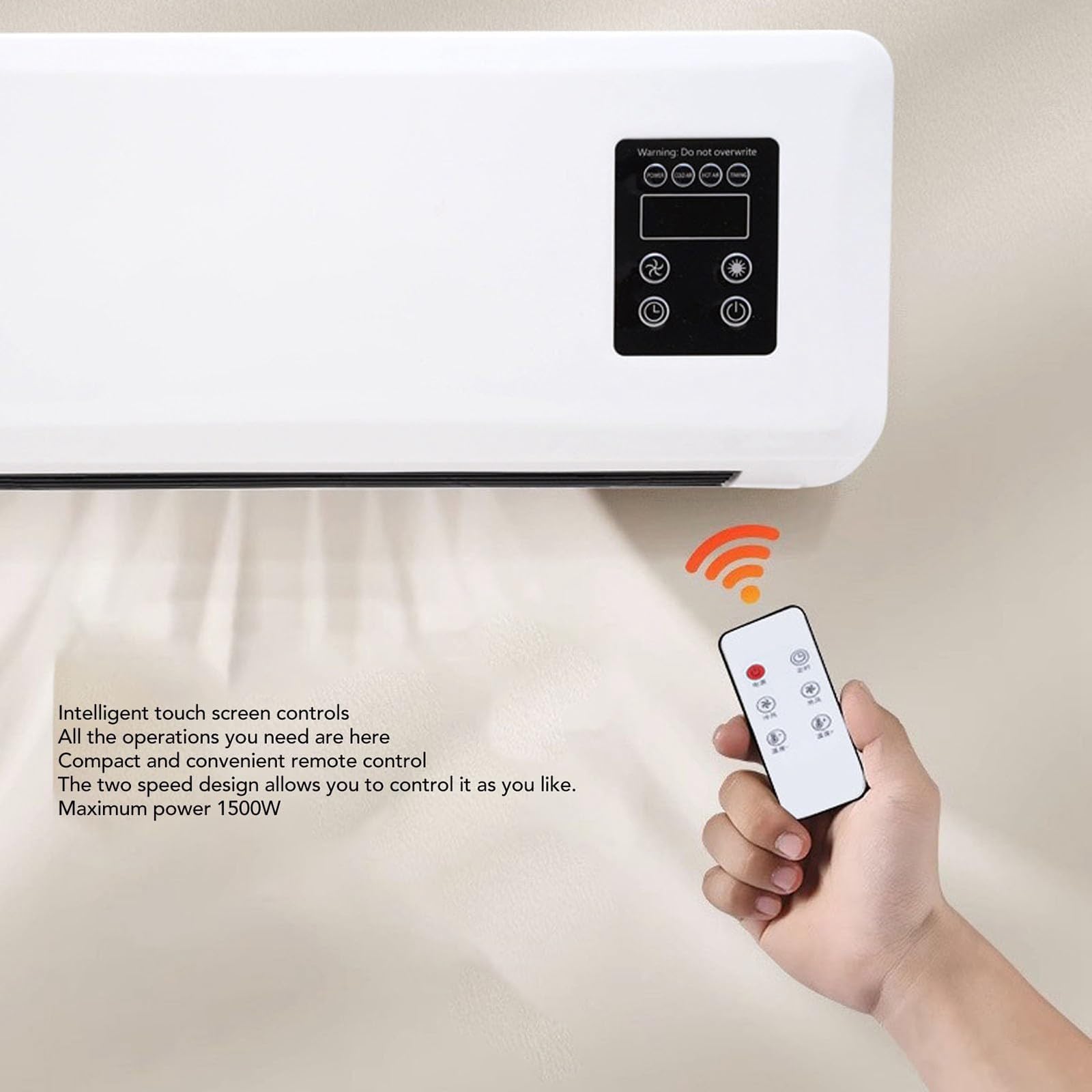 Multifuntional Wall Air Conditioner Fan, Portable Air Conditioners Natural Air Wind And Heater Combo Unit, Summer Winter Essenti