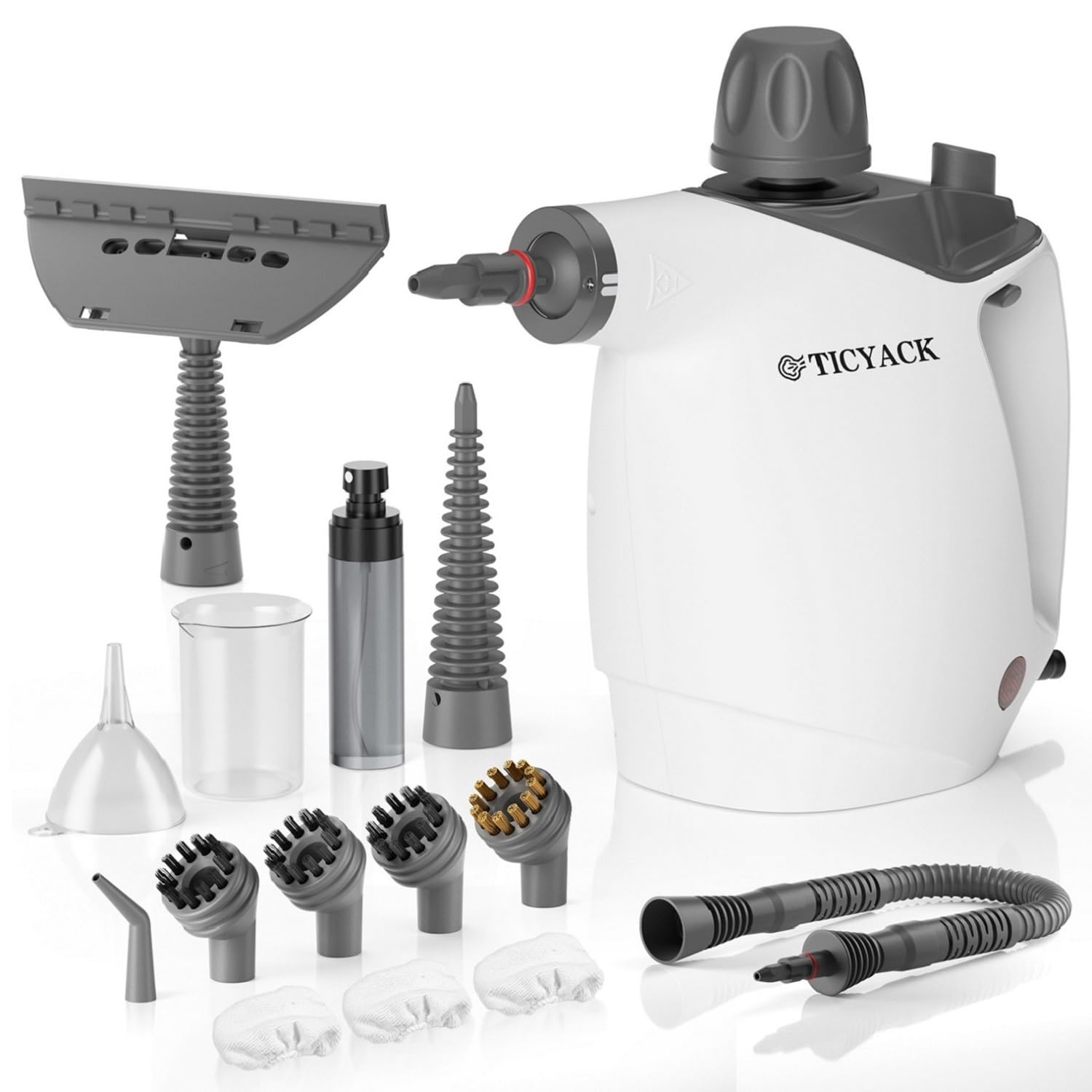 TICYACK Handheld Steam Cleaner, Steam Cleaner with 16 PCS Accessory & Safety Lock, 500ML Capacity, Multi-Surface Deep Cleaning f