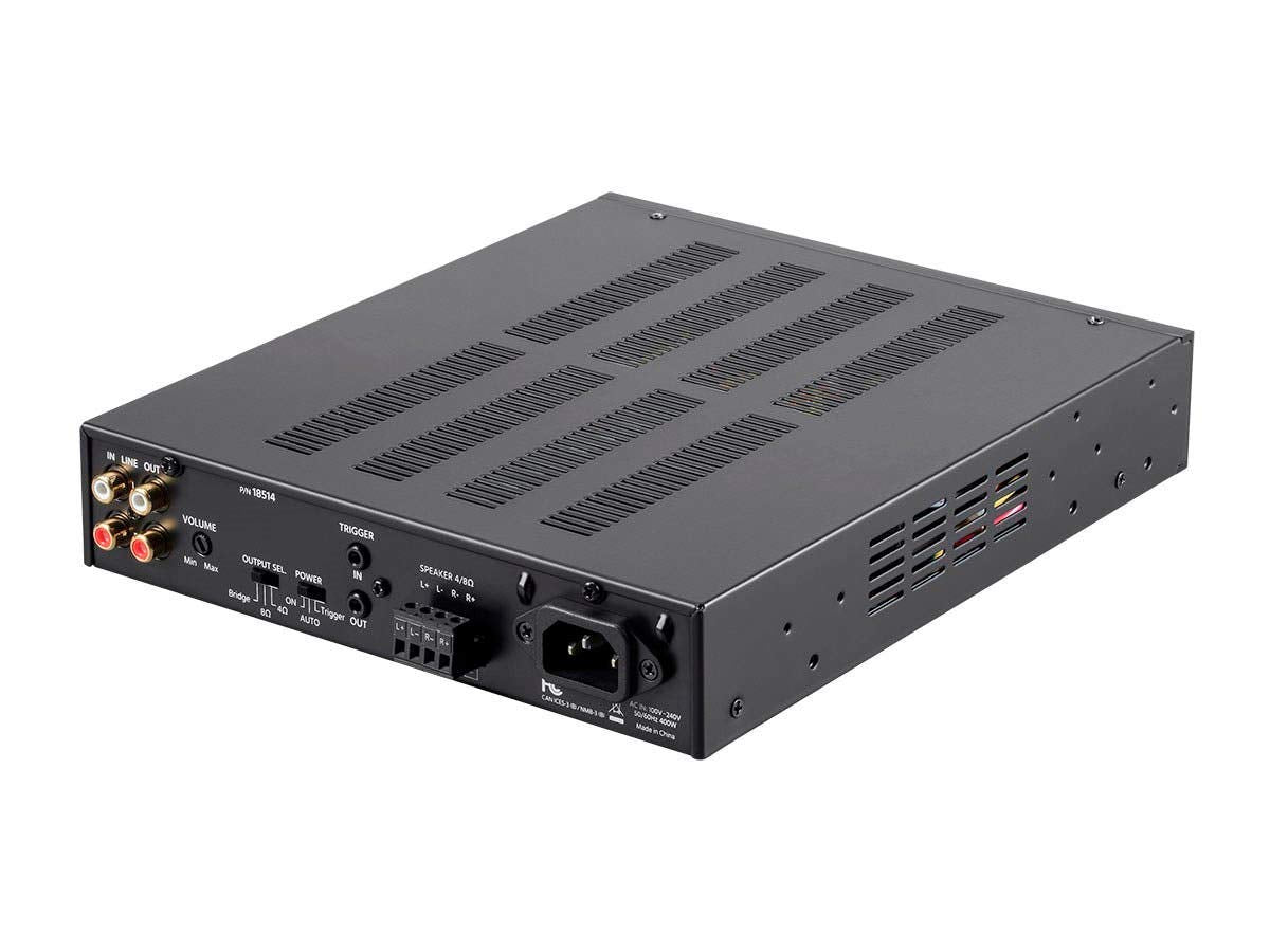 Monoprice Unity 200 Watt Bridgeable Power Amp   Class D Amplifier, 12 Volt Input/Output Triggers, Rack Mountable