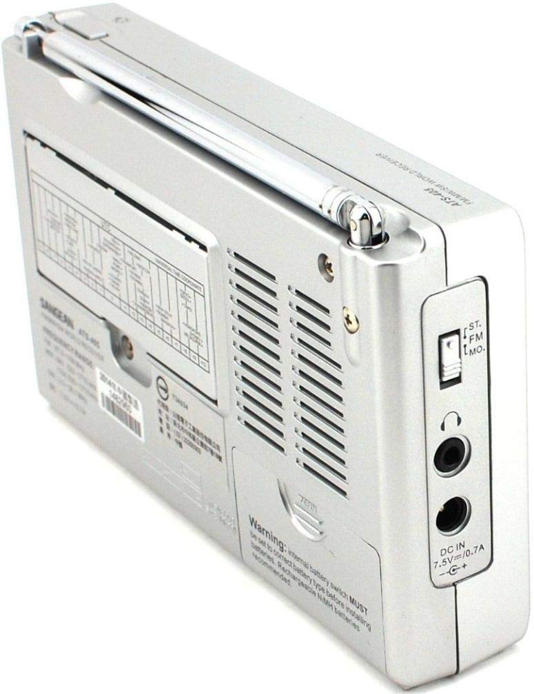 Sangean Ats 405 Fm Stereo/Mw/Lw/Sw Synthesized World Receiver, Five Tuning Methods, Full Shortwave 14 Meter Band, Sw Meter Band