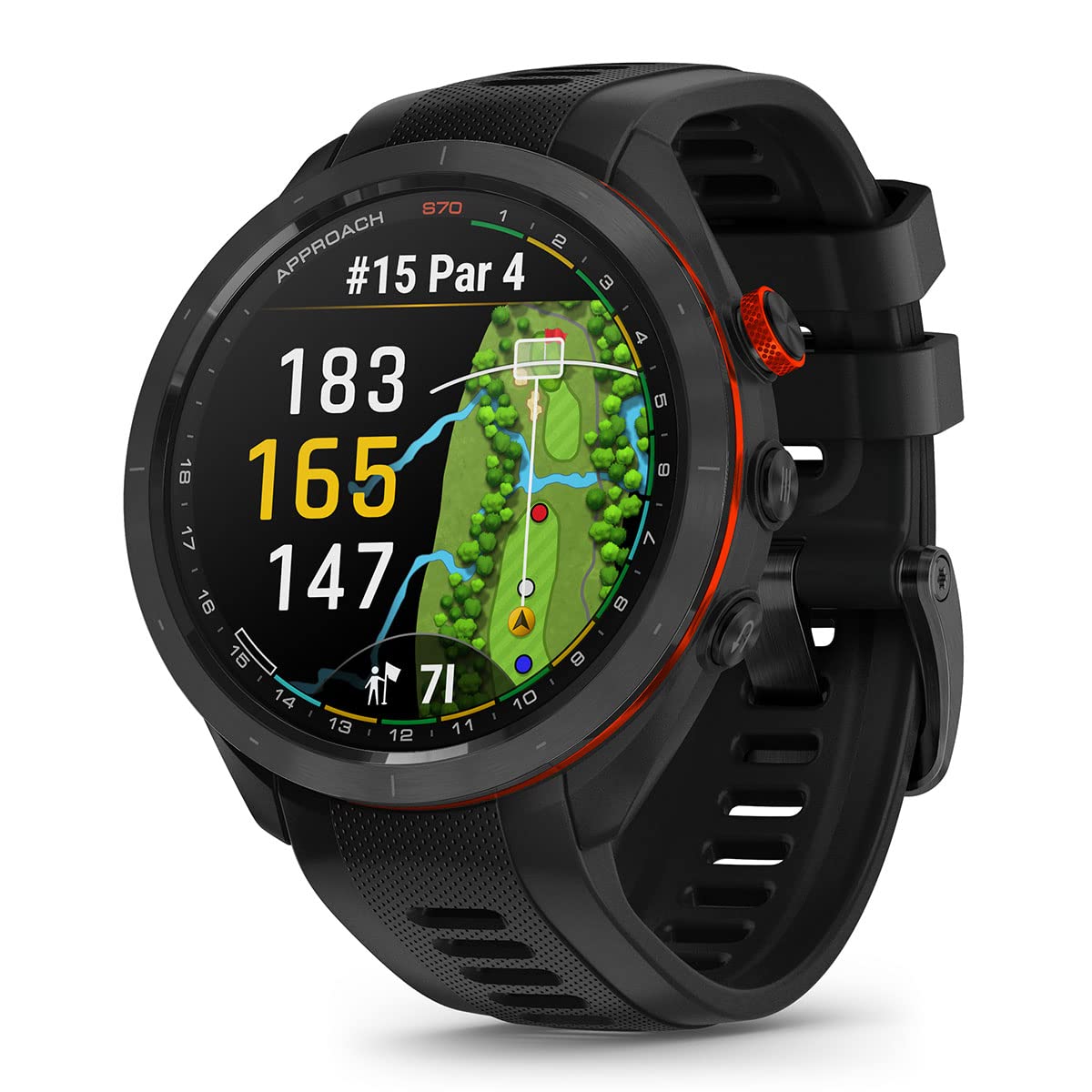 Garmin Approach S70 (Black, 47Mm) Golf Gps Watch Bundle - Amoled Display, Virtual Caddie & Playslike Distance - Includes Playbet