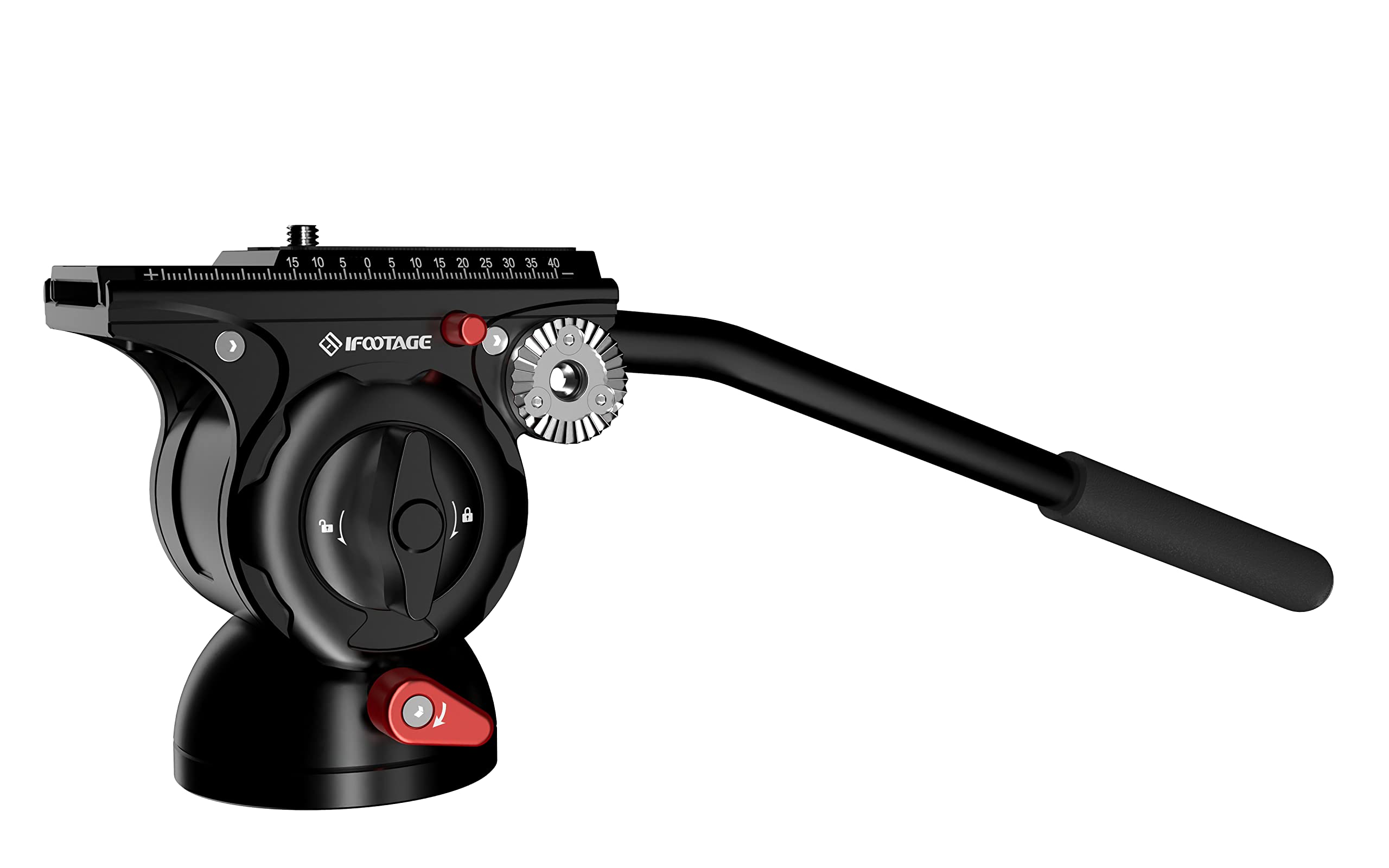 Ifootage Komodo K5S Video Fluid Head,Cameras Tripod Fluid Head With Quick Release Plate, For Professional Photography, Content C