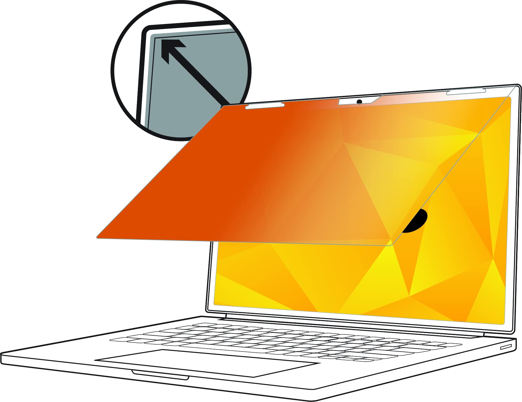 3M Gold Privacy Filter For Apple Macbook Pro 16 2021 With Comply Flip Attach 16:10 (Gfnap011)