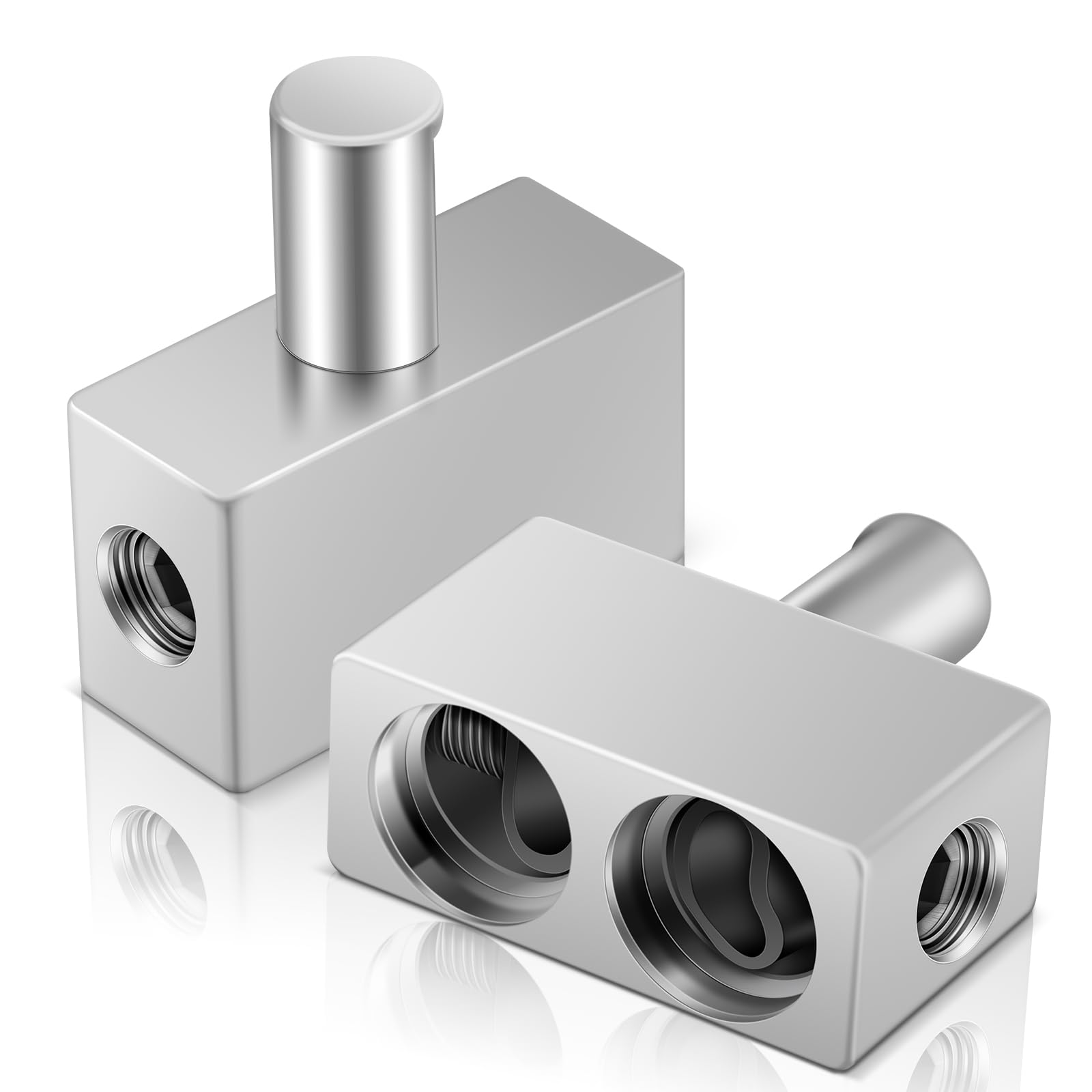 Saysurey 1 Pair Of Car Audio Dual 1/0 Gauge To 1/0 Gauge Amp Input Reducers 2 Pcs Car Audio Amp Input Wire Reducer For Easy Car