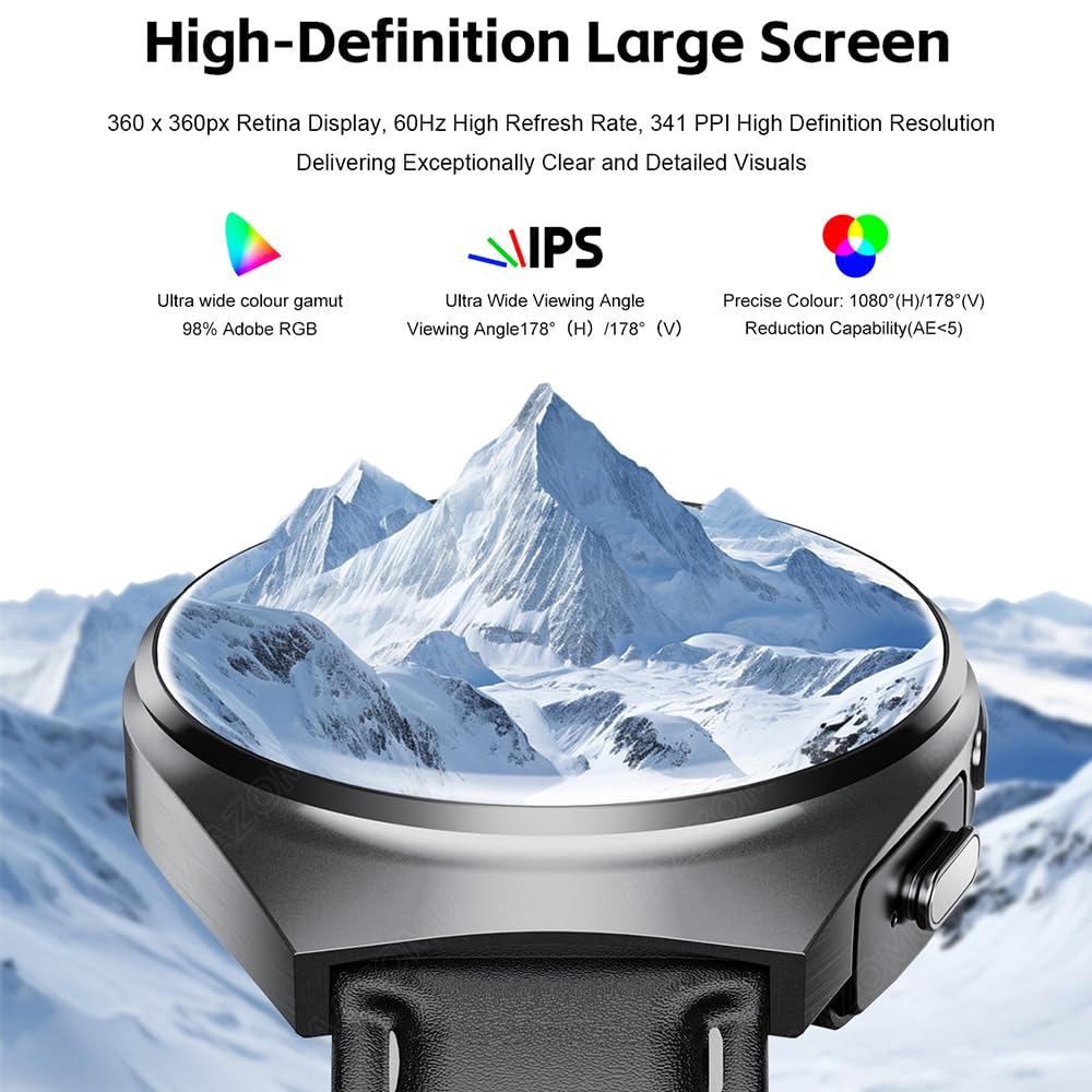 Paazomu Smart Watch With Wireless Earbuds, Bluetooth Call Watches For Men 1.53 '' Steel Material Ultra-Thin Body 9D Sound Effect