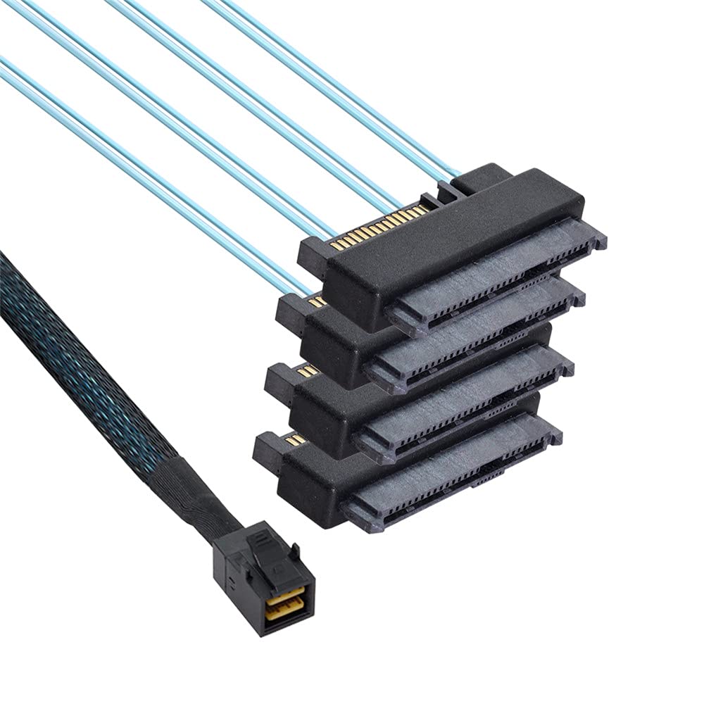 Xiwai Internal Mini Sas Sff 8643 Host To 4 Sas 29Pin Sff 8482 Target Disk 6Gbps Data Server Raid Cable