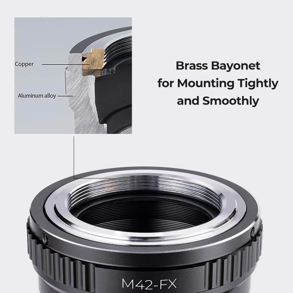 K&F Concept Lens Mount Adapter Ring M42 42Mm Screw To Fuji Fujifilm Fx Xpro1 X Pro1 Camera
