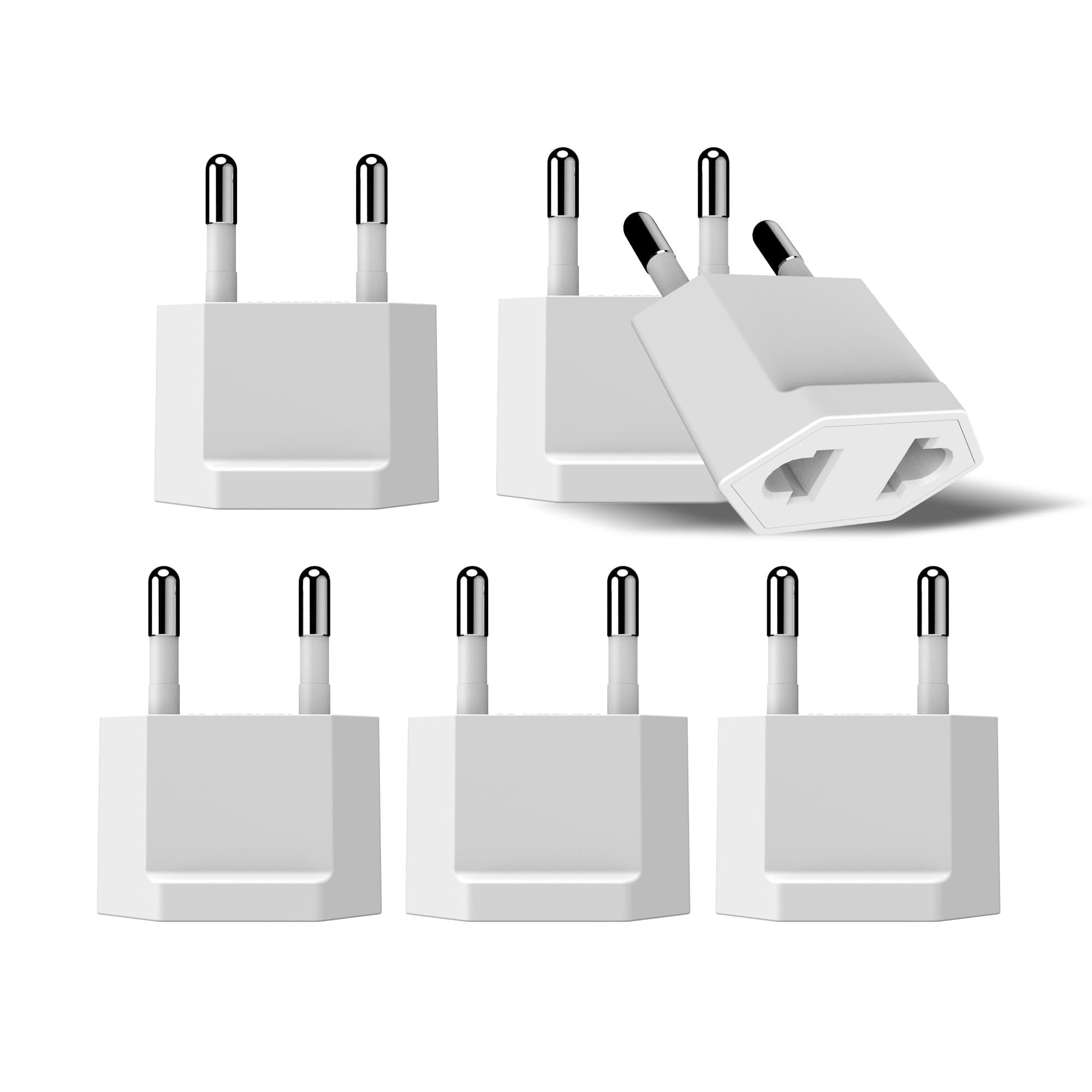 Ceptics European Travel Plug Adapter   Converts Usa To Eu, Asia And Italy Outlet   Type A To Type C Converter   Use In Germany,