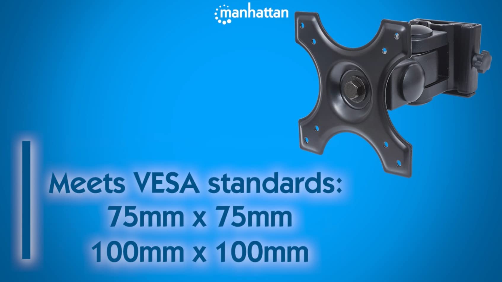 Manhattan Monitor Wall Mount     Full Motion Tilt Swivel Rotation Views   Supports From 13 Inches To 22 Inches & Up To 22 Lbs