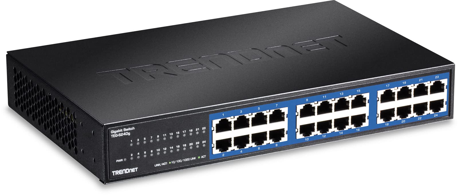 TRENDnet 24-Port Unmanaged Gigabit GREENnet Desktop Switch, Ethernet Network Switch, 24 x 10-100-1000 Gigabit Ethernet RJ-45 Por
