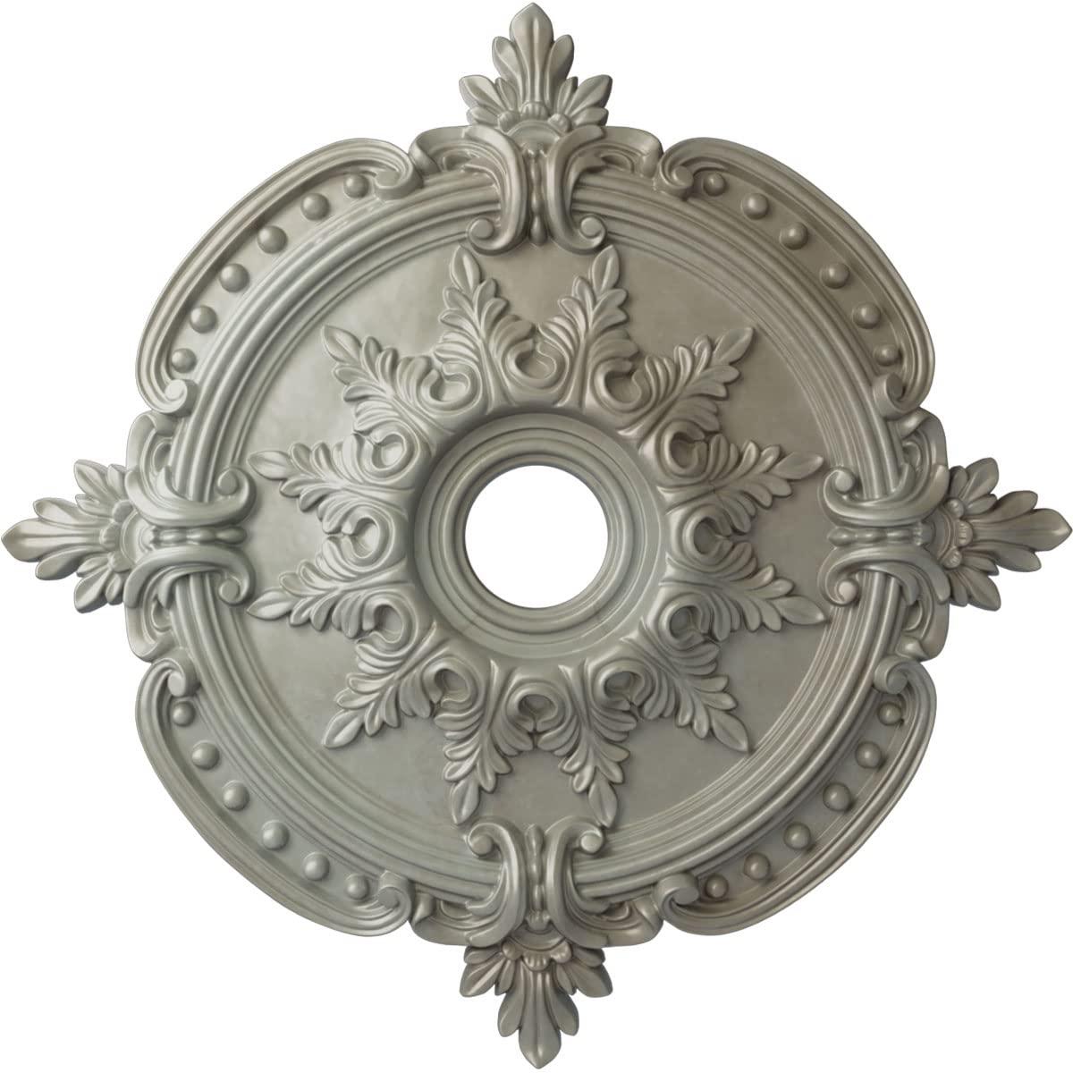 28 3/8OD x 3 3/4ID x 1 5/8P Benson Classic Ceiling Medallion (Fits Canopies up to 6 1/2), Hand-Painted Flash Gold
