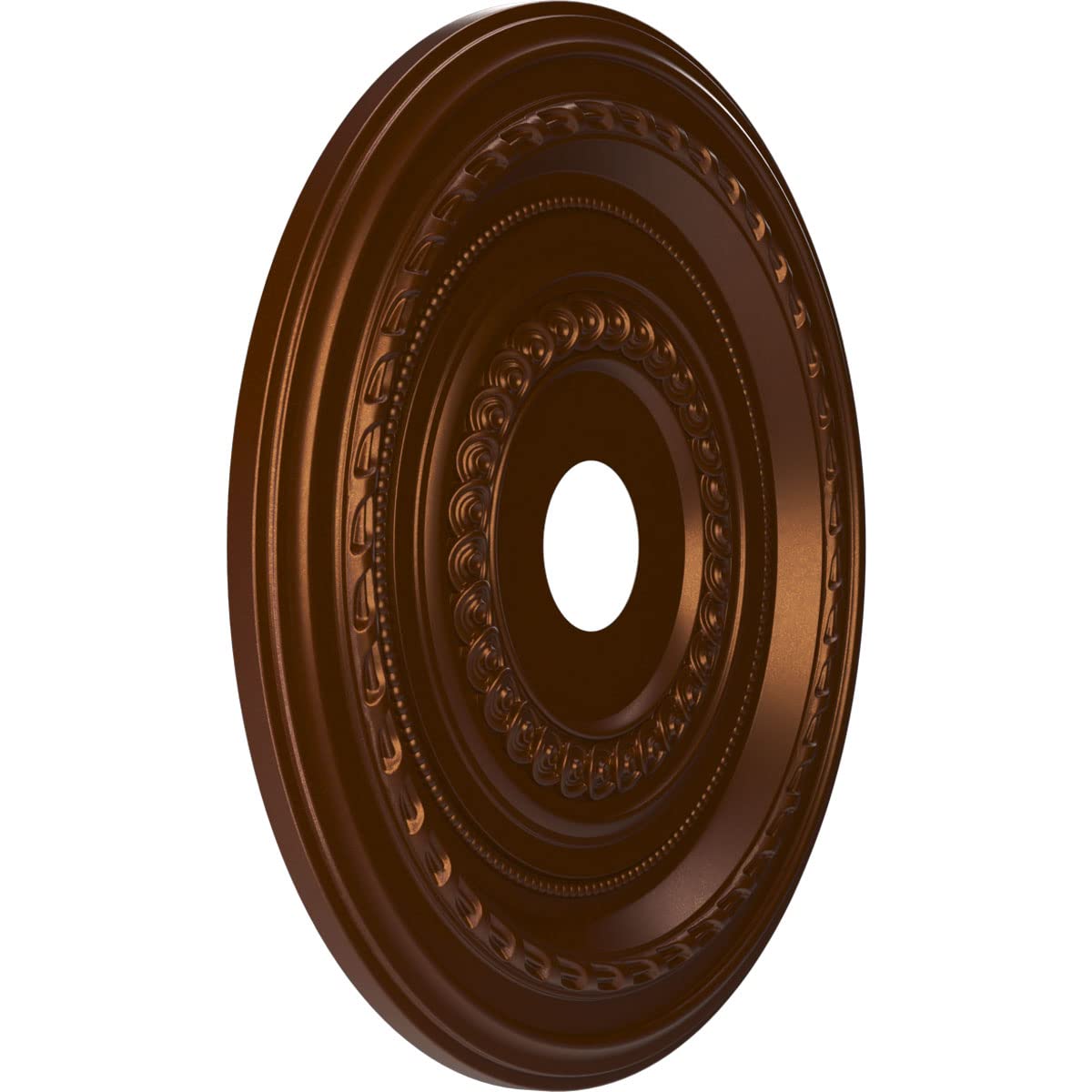 Ekena Millwork Cmp22Cocdc Cole Thermoformed Pvc Ceiling Medallion (Fits Canopies Up To 6), 22Od X 3 1/2Id X 1P, Metallic Dark Co