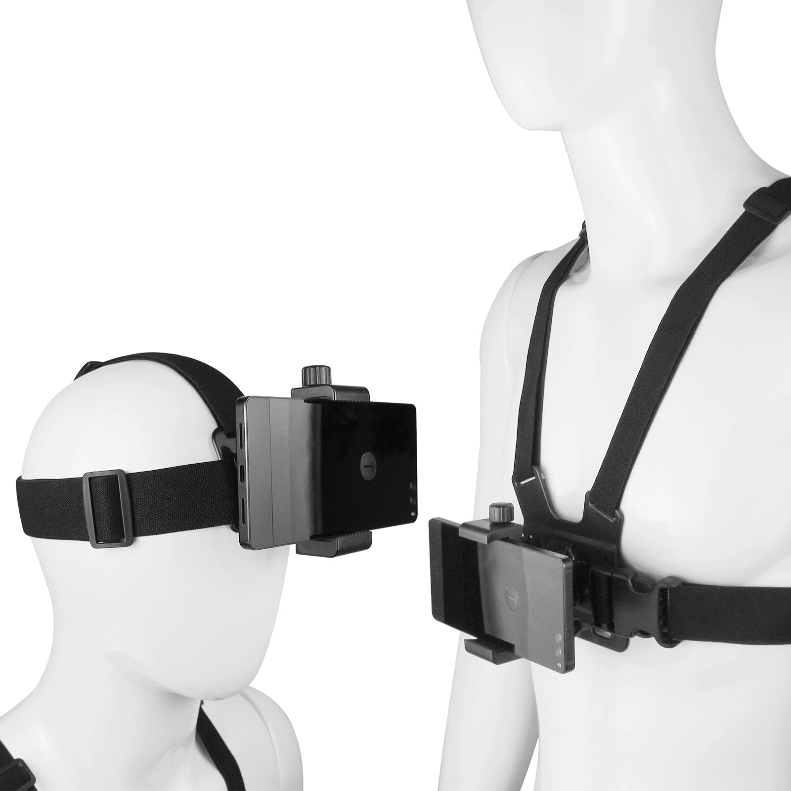 Phone Chest Mount Harness Vest And Head Strap Clip Holder For Pov/Vlog, Compatible With Iphone,Samsung,Gopro Hero,Dji Osmo,Akaso
