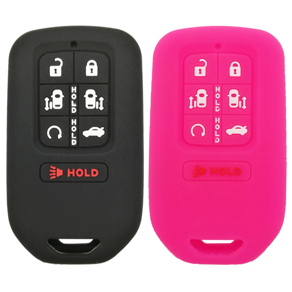 2Pcs Coolbestda Smart Key Fob Cover Skin Remote Case Keyless Entry Glove Jacket Shell For 2018 2019 2020 2021 2022 Honda Odyssey