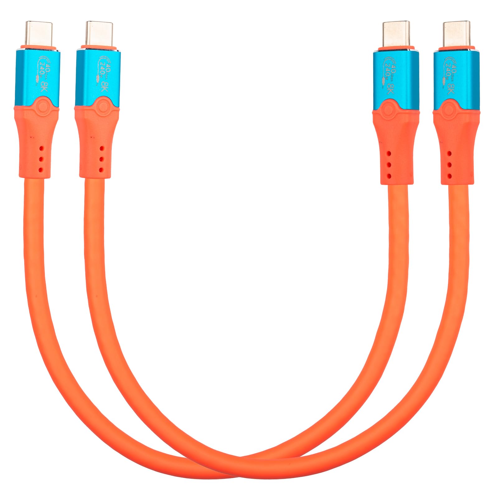 Leehitech 240W Thunderbolt 4 Cable [1Ft ], Usb 4 Short Cable 2 Packs, Support 40Gbps High Speed Data Transfer And 8K Display Vid