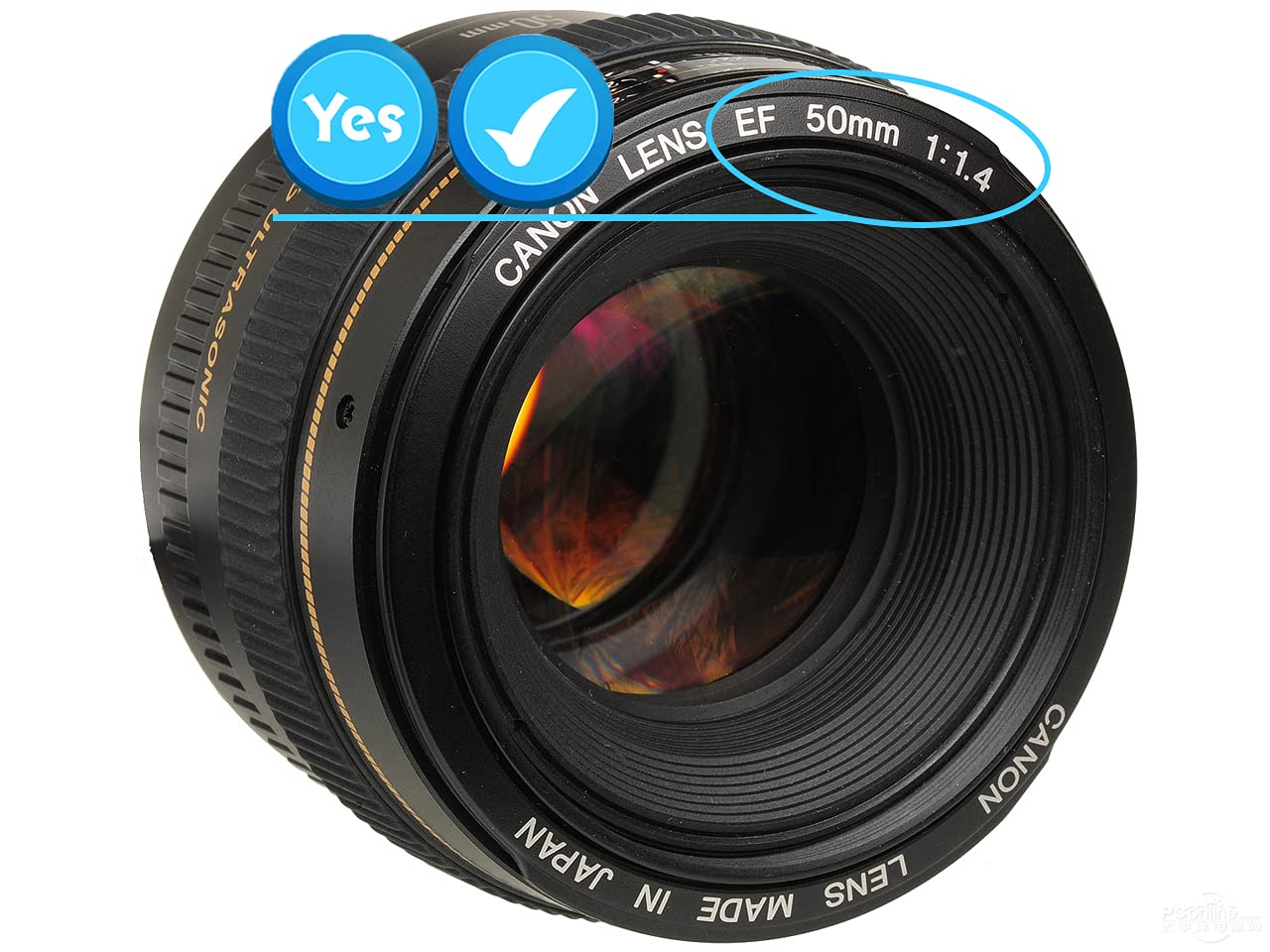 50Mm Lens Cap Cover Compatible For Canon Ef 50Mm F/1.4(Not For 1.8) Usm,Huipuxiang 58Mm Filter Thread [2 Pack]