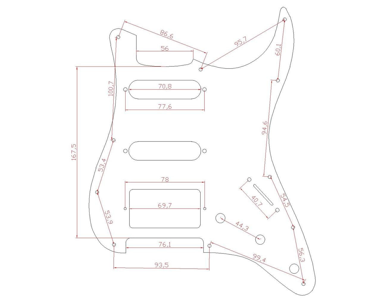Kaish Clear 11 Hole St/Strat Style Pickguard Hss Pick Guard With St Back Plate Tremolo Trem Cover For Usa/Mexico Stratocaster/St