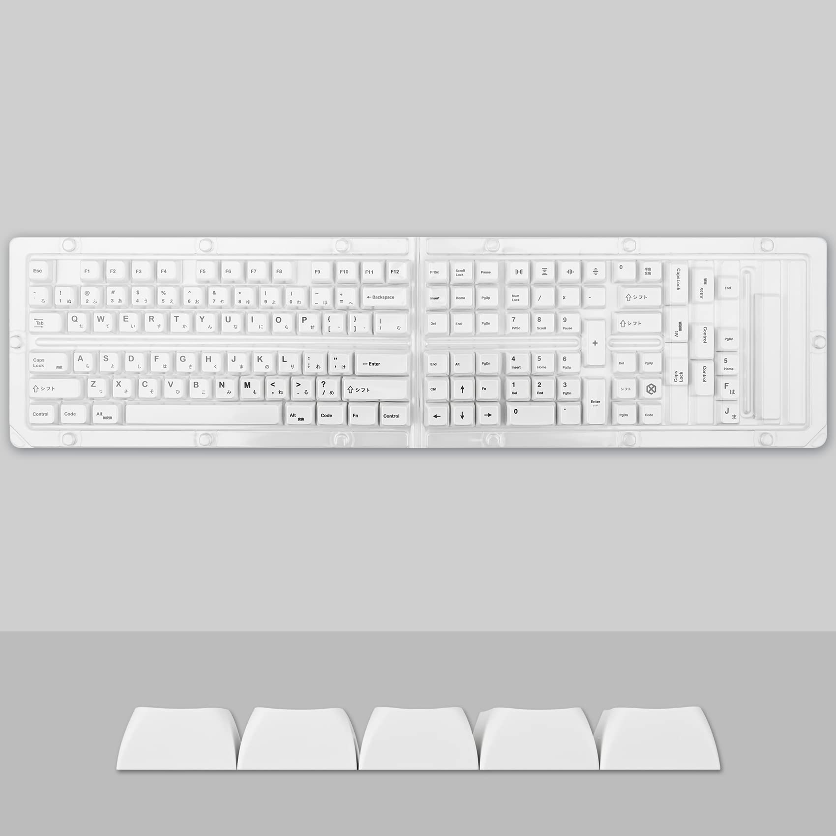 Guffercty Kred Gtsp 135 Key Japanese White Keycaps 65 Percent Xda Keycap Set For 60 Percent Tkl Keyboard For Cherry Mx Gateron K