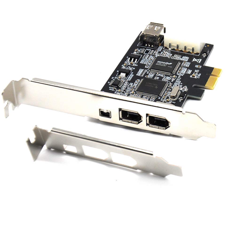Padarsey Pcie Firewire Card For Windows 10, Ieee 1394 Pci Express Controller 4 Ports(3 X 6 Pin And 1 X 4 Pin), 1394A Firewire 80
