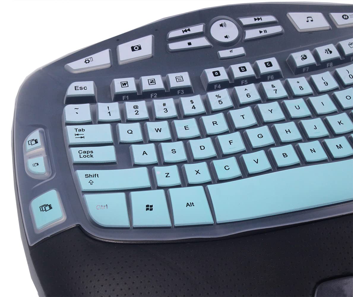 Ultra Thin Desktop Pc Silicone Keyboard Cover Skin Protector Compatible With Logitech K350 Mk550 Mk570 Wireless Wave Keyboard (N