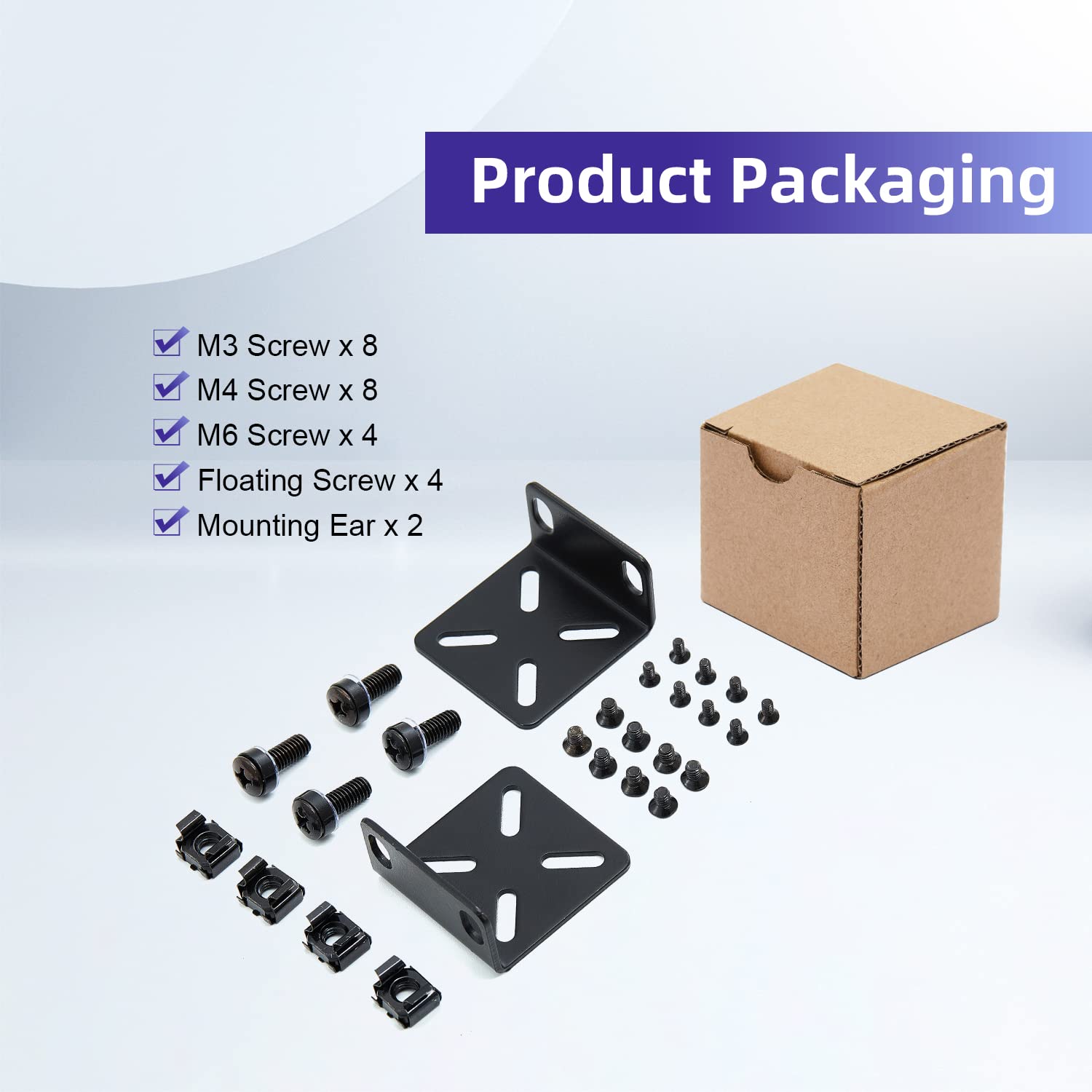 Phyinlan Rack Mount Kit For 17.3 Inch Switches, Adjustable Rack Ears For Buffalo Tech, Cisco, Netgear,Dell, D-Link, Linksys And