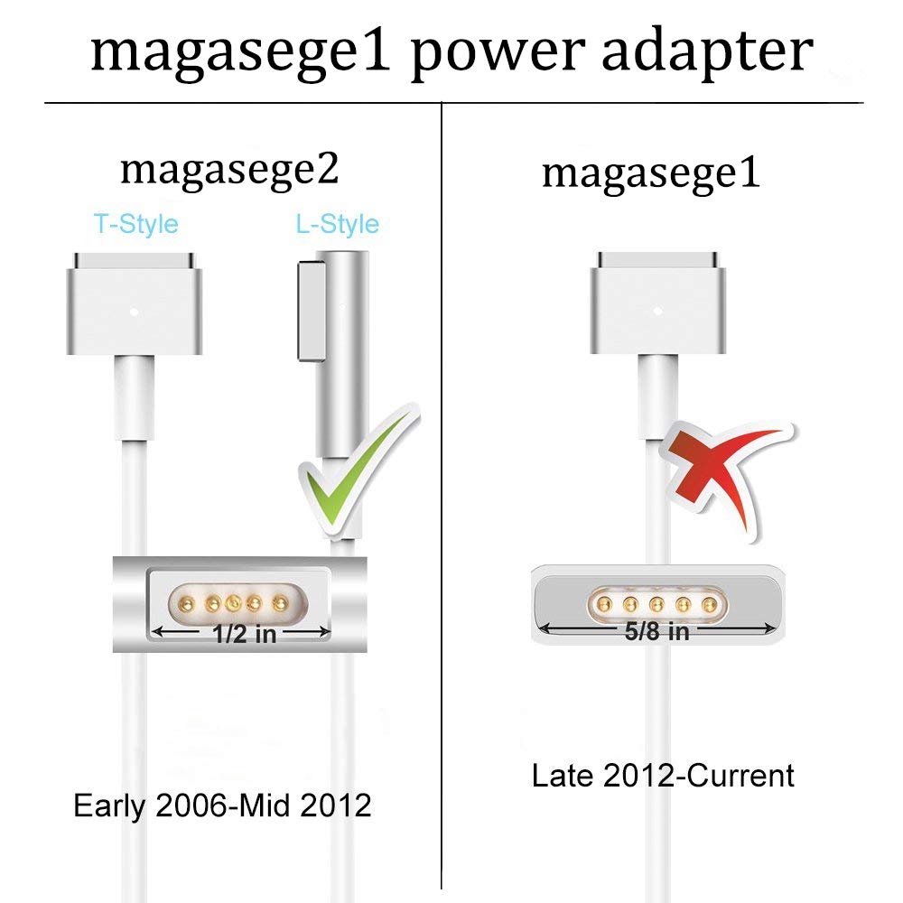 Universal Adapter, Replacement For Mac Pro 13 Inch Display Ac 60W Magnetic Shape Connector Power Adapter(Before Mid 2012)