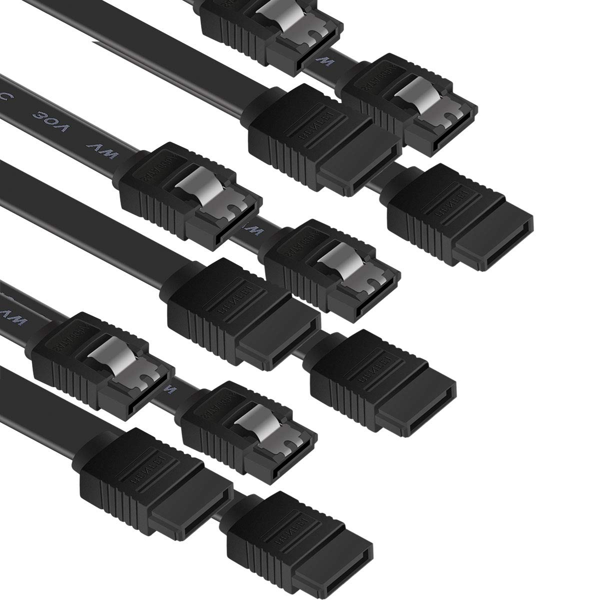 Benfei Sata Cable Iii, Benfei 6 Pack Sata Cable Iii 6Gbps Straight Hdd Sdd Data Cable With Locking Latch 18 Inch Compatible For