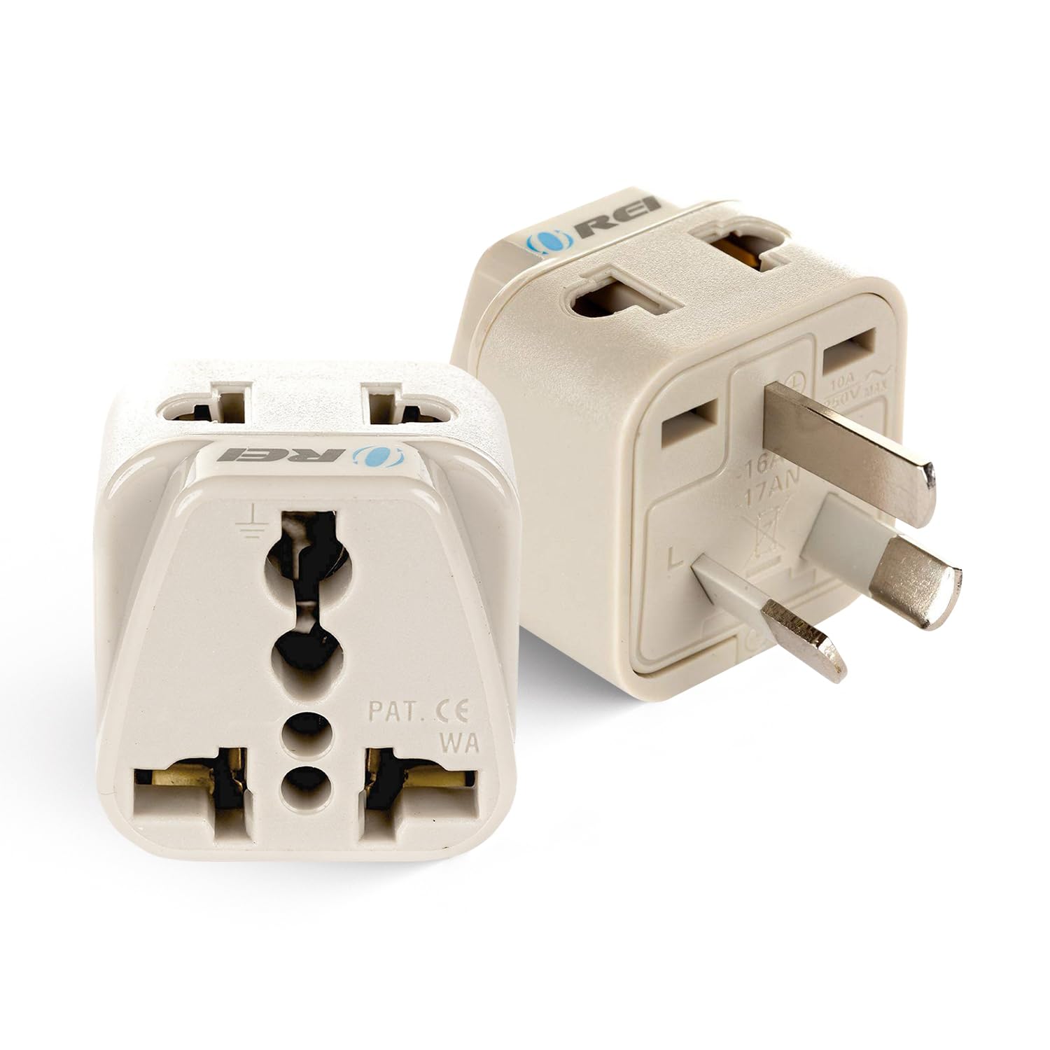 Australia Power Plug Adapter, OREI US to China Plug Adapter, 2 in 1 Type I Plug Adapter with Universal Outlet, Perfect for Lapto
