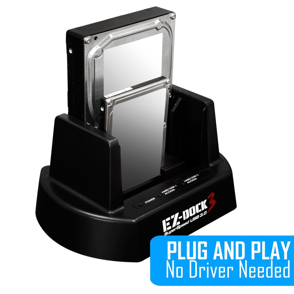 Kingwin Usb 3.0 To Sata/Ssd Dual Bay Hard Drive Docking Station W/Offline Clone Function. Compatible W/ 2.5   /3.5    Inch Sata