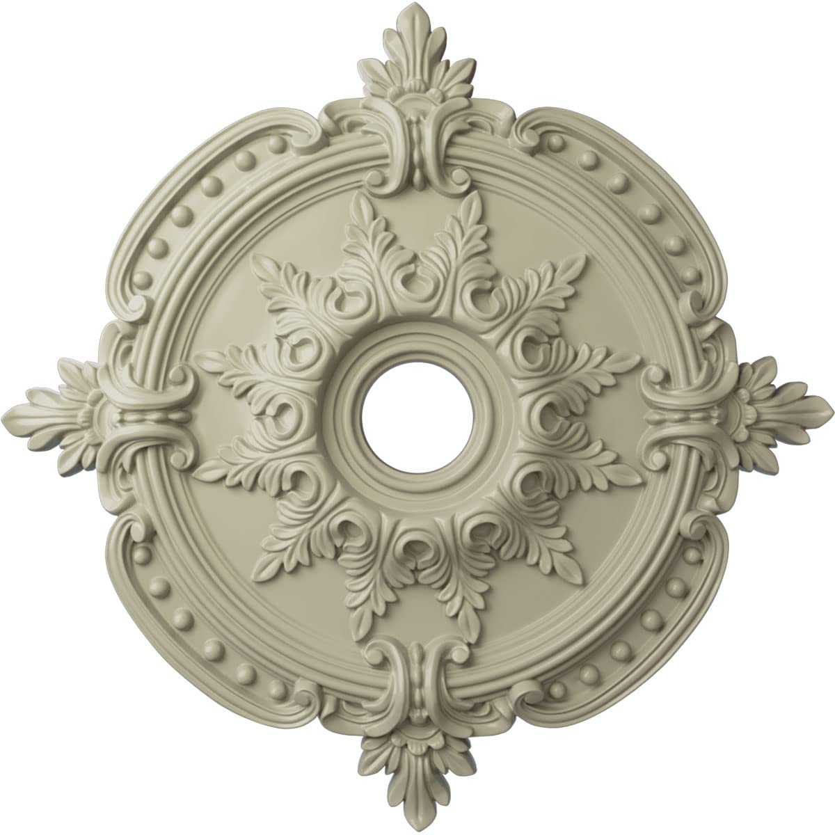 Ekena Millwork CM28BECYF Benson Classic Ceiling Medallion, Clear Yellow