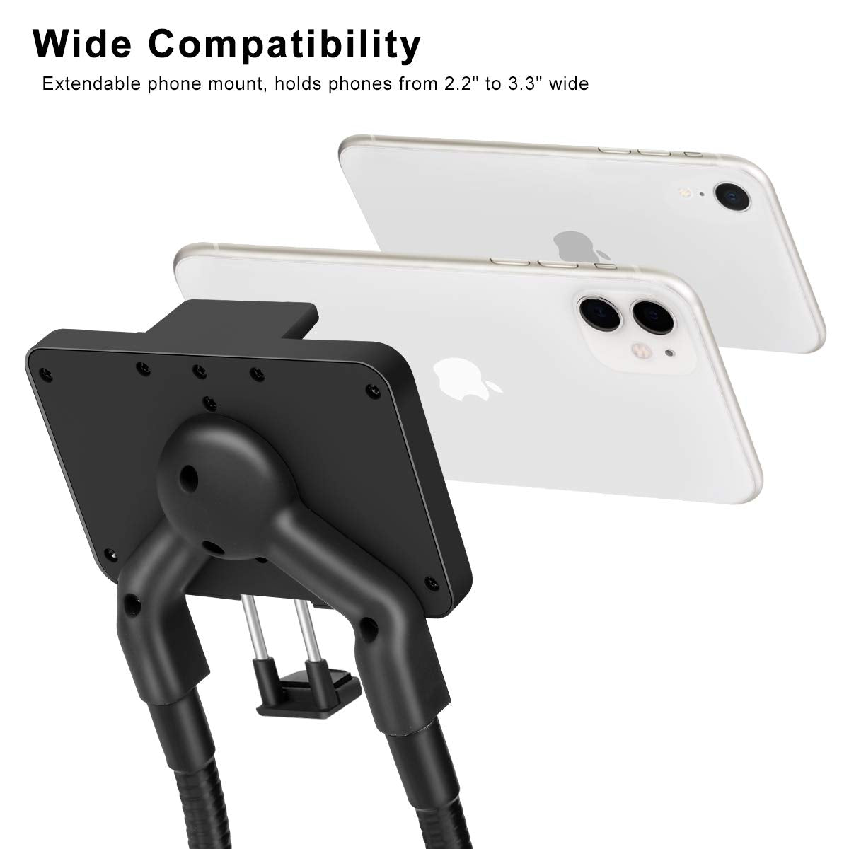 B Land Cell Phone Holder, Universal Mobile Phone Stand, Lazy Bracket, Diy Flexible Mount Stand With Multiple Function (Black)