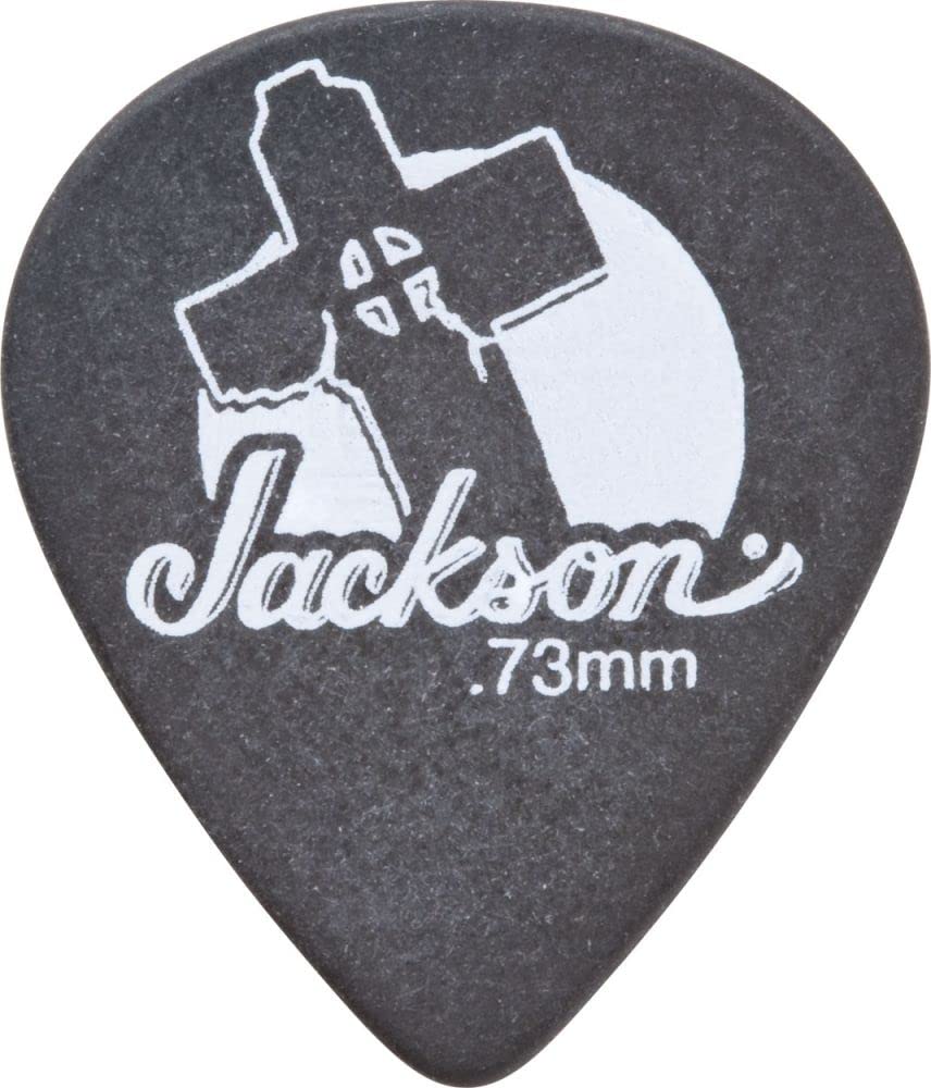 Jackson 551 Leaning Cross Picks, Black, Thin/Med .60Mm