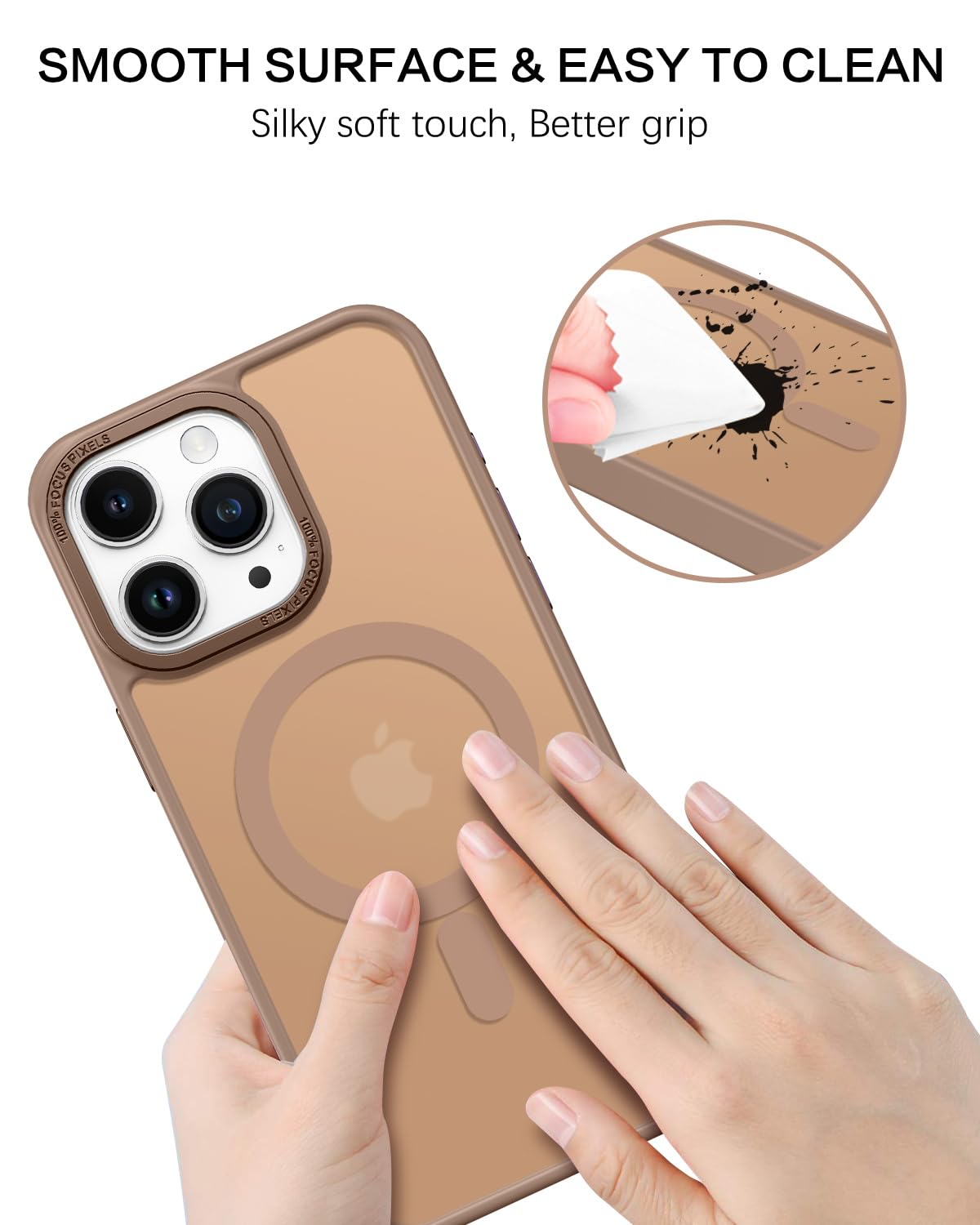 Bentoben For Iphone 15 Pro Max Case,Iphone 15 Pro Max Magnetic Phone Case[Compatible With Magsafe] Translucent Matte Slim Shockp