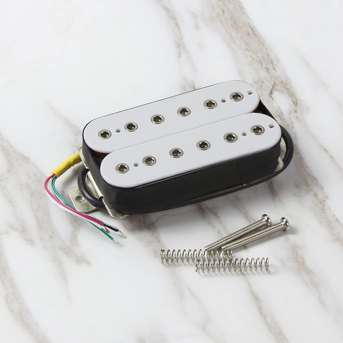 Fleor Alnico 5 Bridge Pickup Double Coil Humbucker Pickups High Output 14-15K, White