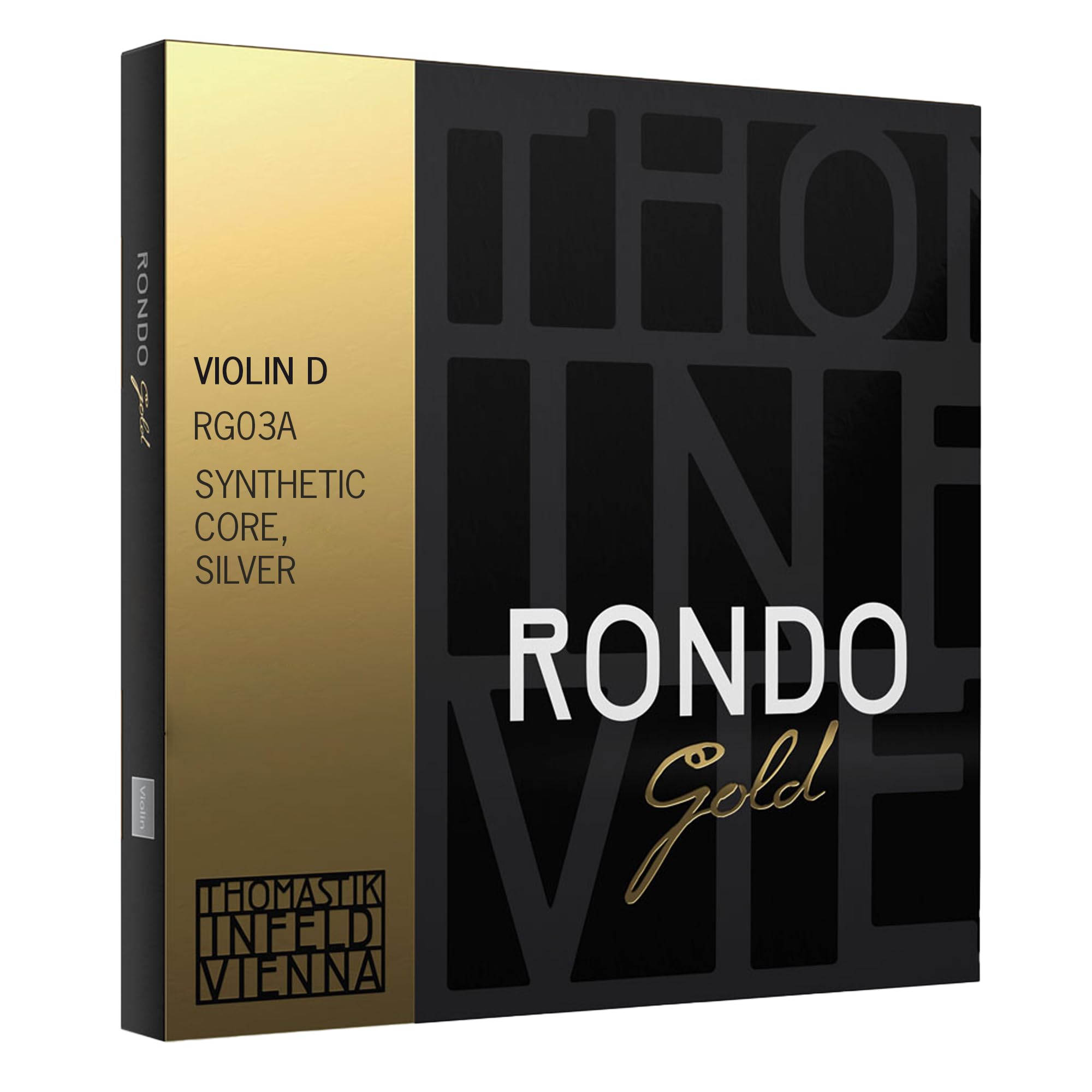 Thomastik-Infeld Rondo Gold RG03A Replacement Violin D String | Silver Wound Synthetic Core Violin String for Professionals and 