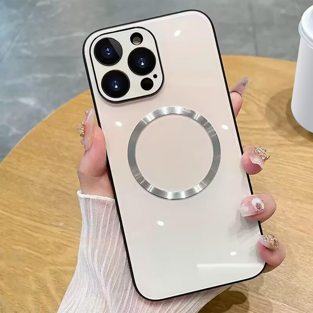 Guppy Compatible with iPhone 15 Pro Case Magnetic, with Full Camera Lens Protector [Compatible with MagSafe] Scratch Resistant G