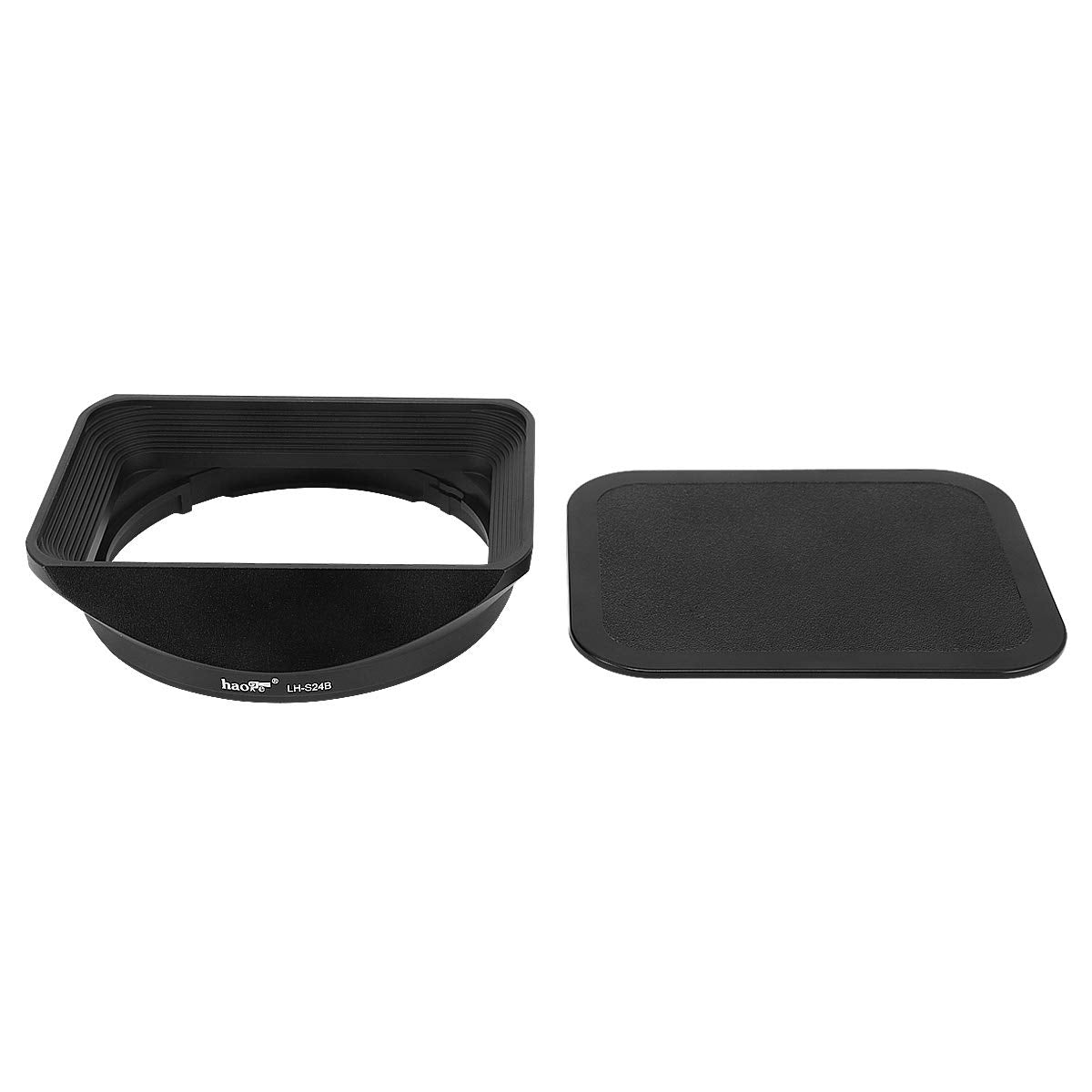 Haoge Lh S24B Bayonet Square Metal Lens Hood Shade With Cap For Sony Fe 24Mm F1.4 Gm Sel24F14Gm Wide Angle Prime Lens