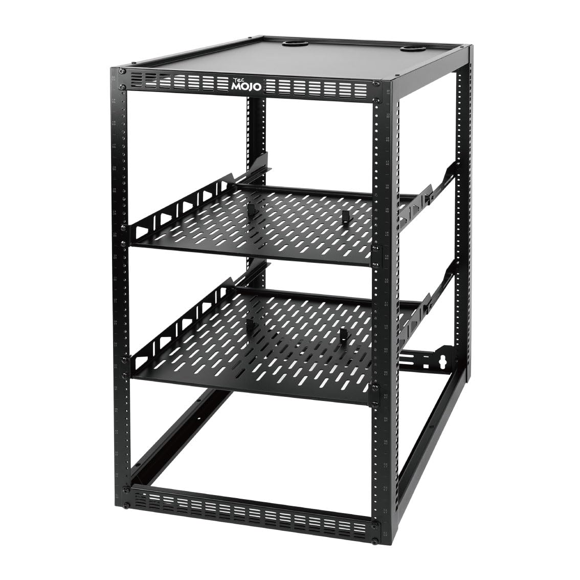 Tecmojo 20U Open Frame Network Rack For Servers & Av Gear,Server Rack Floor Standing Or Wall Mounted,With 2 Pcs 1U Rack Shelves