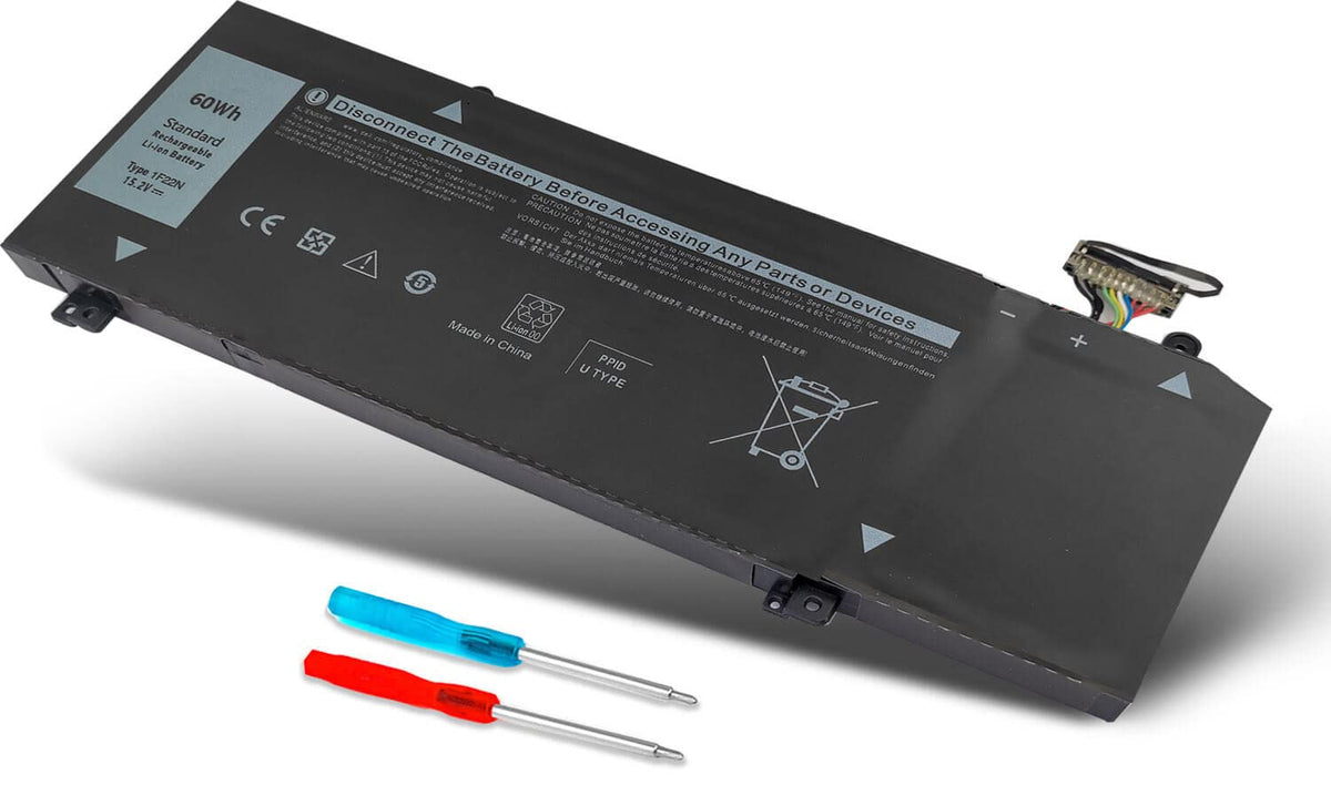 60Wh 15.2V 1F22N Battery Replacment For Dell G7 15 7590,G7 15 7790,G5 15 5590,G5 5590,G7 7590 7790,Alienware M15 R1 Alienware M1