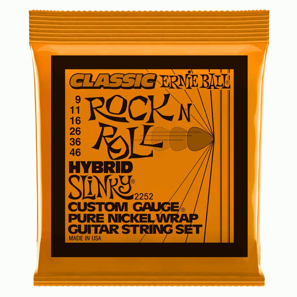 Ernie Ball 2252 Classic Hybrid Slinky Electric Guitar Strings 9-46 2 Pack