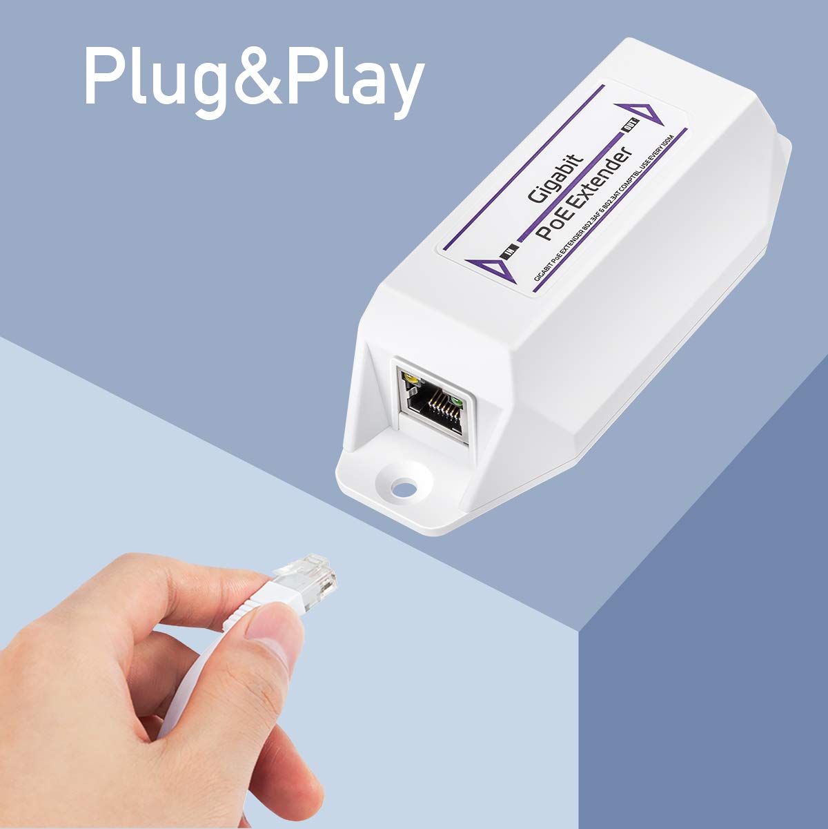 Cudy New Gigabit Poe Extender, 10/100/1000Mbps, 1 Channel Poe Repeater, Poe Amplifier, Poe Booster, Wall Mount, Comply With Ieee 802.3At / 802.3Af, Not Support Passive Poe, Plug And Play, Poe10