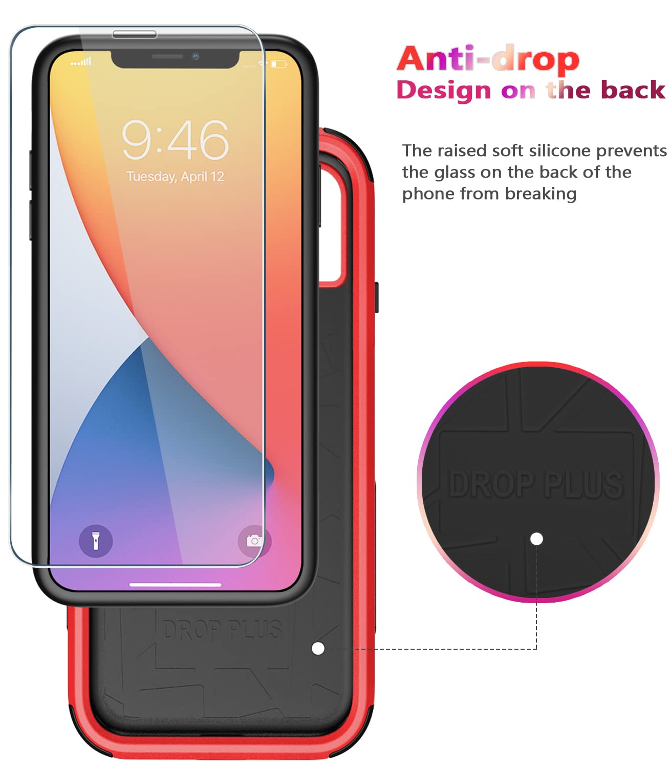 Diverbox For Iphone 11 Case [Shockproof] [Dropproof] [Tempered Glass Screen Protector],Heavy Duty Protection Phone Case Cover Fo
