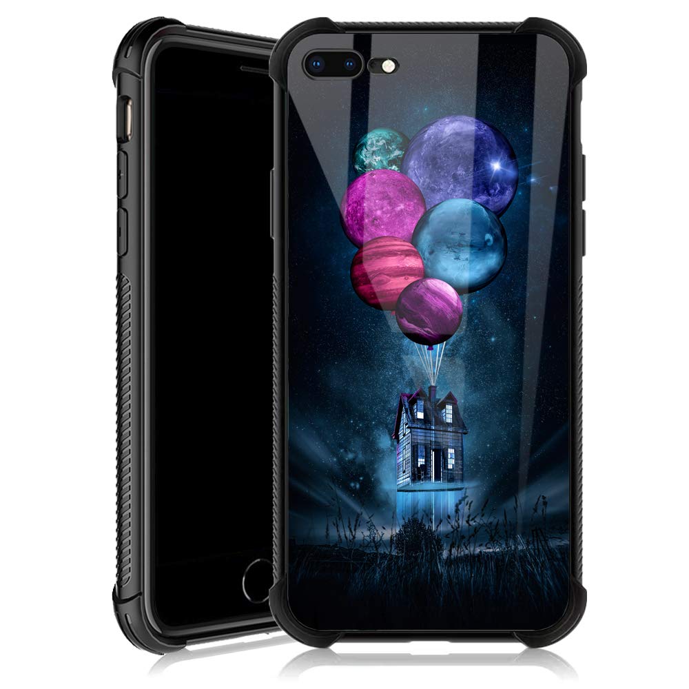 Zhegailian Case Compatible With Iphone Se,Flying House Night Cases Compatible With Iphone 7/8 For Girls,Reinforced Corners Soft