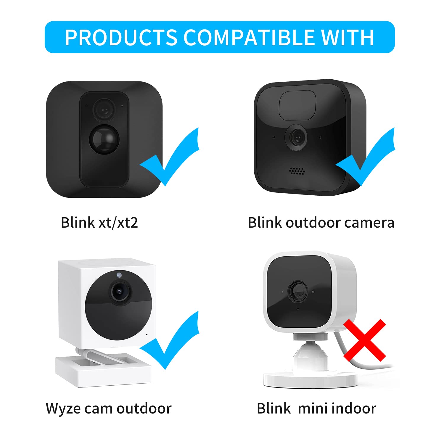 Solar Panel Compatible With Blink Outdoor (3Rd Gen) Blink Xt Xt2 Camera, Built In 5000Mah Rechargeable Battery, 4W Solar Panel F